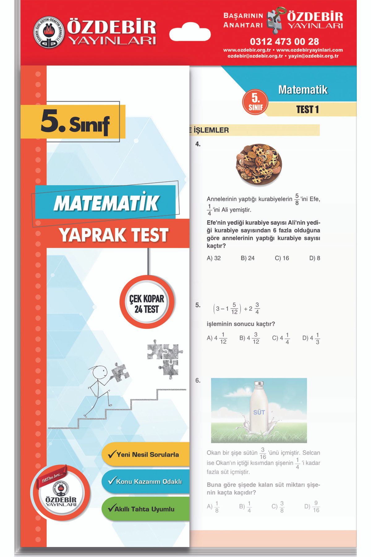 Özde Bir Yayınları Özdebir 5. Sınıf Matematik Yaprak Test
