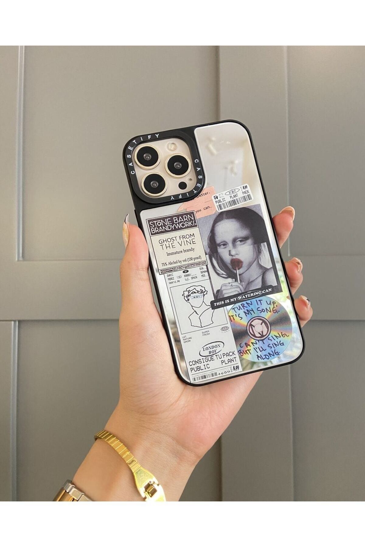 KILIF HOUSE Iphone 11 Pro Uyumlu Aynalı Mona Lisa Kılıf