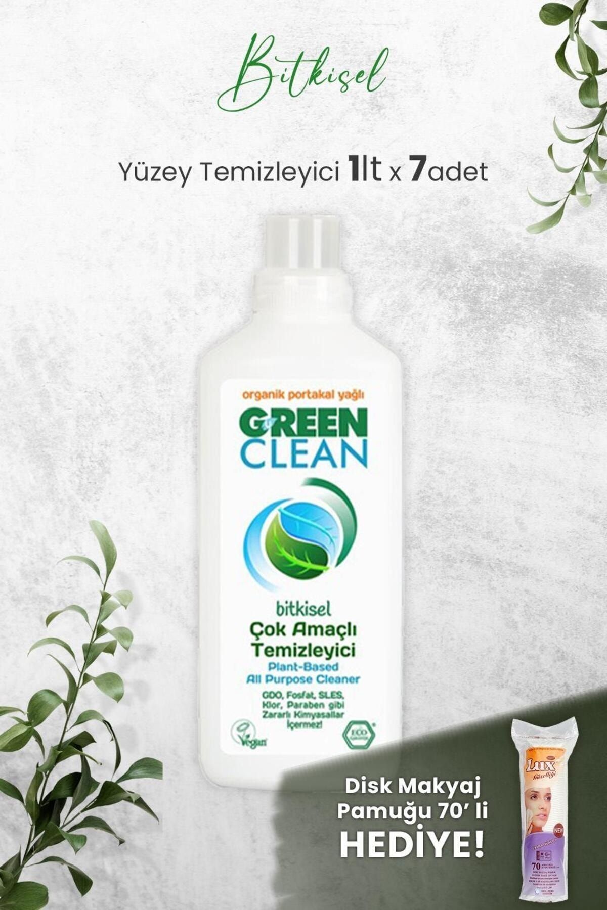 Green Clean Çok Amaçlı Yüzey Temizleyici Portakallı 1 Litre x 7 Adet ve Hediyeli