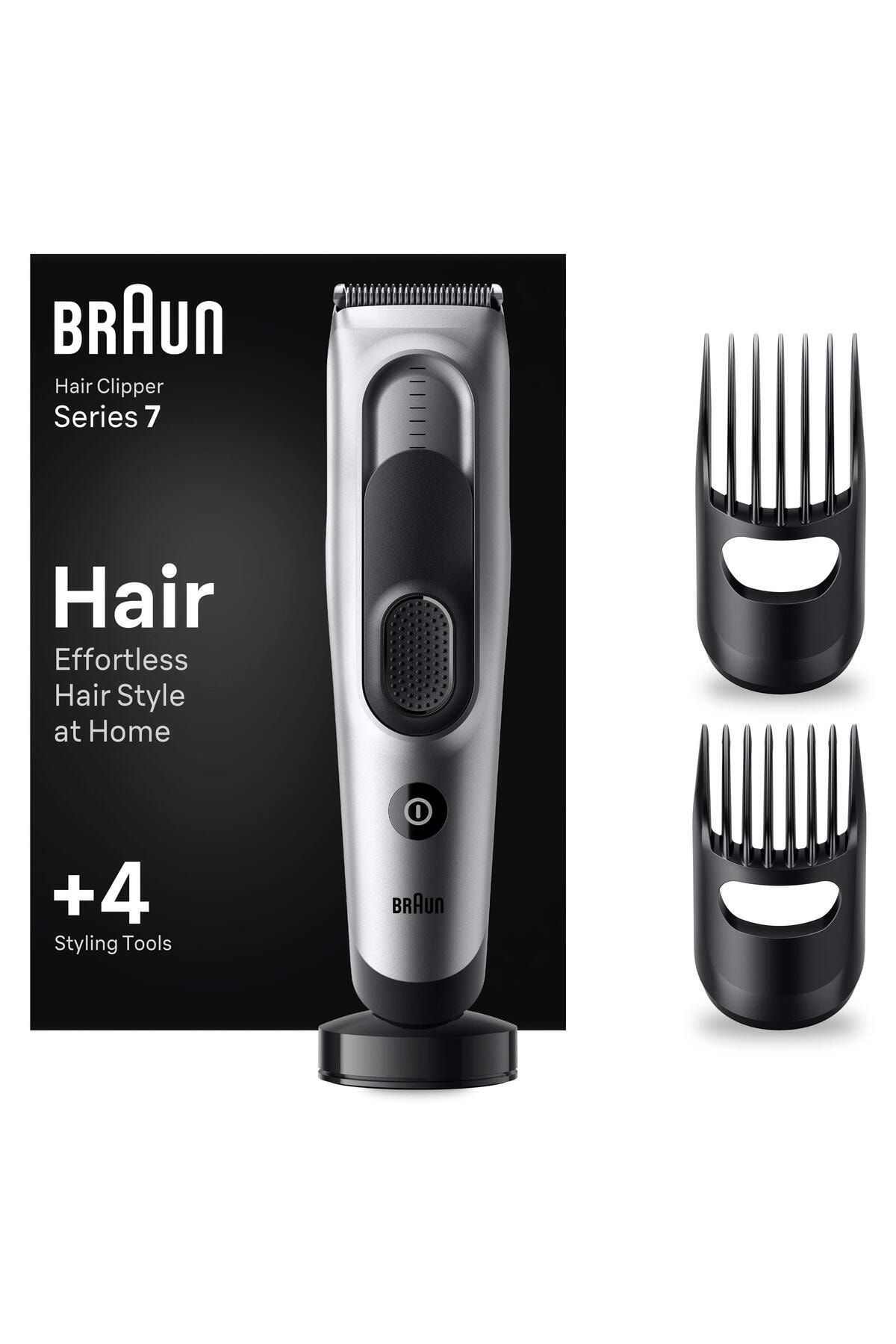 Braun Series 7 HC7390, Erkekler İçin 17 Uzunluk Ayarına Sahip Saç Kesme Makinesi