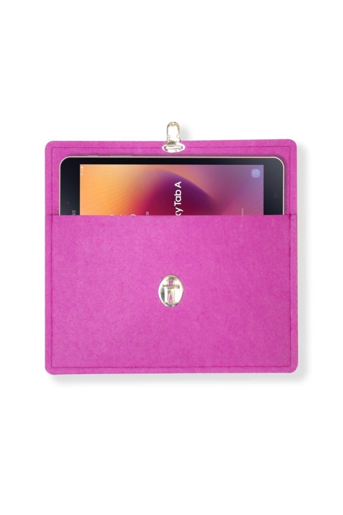 Ankaflex Highconcept Fuşya Renk Keçe Tablet Taşıma El Çantası