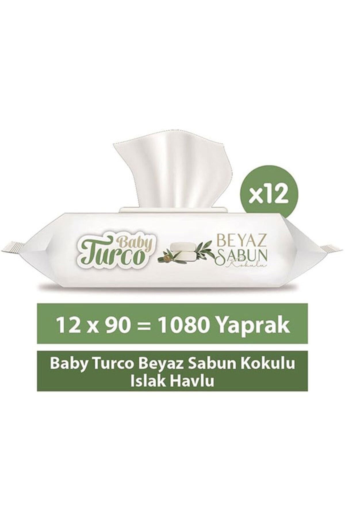 Baby Turco Beyaz Sabun Kokulu Islak Havlu 12x90