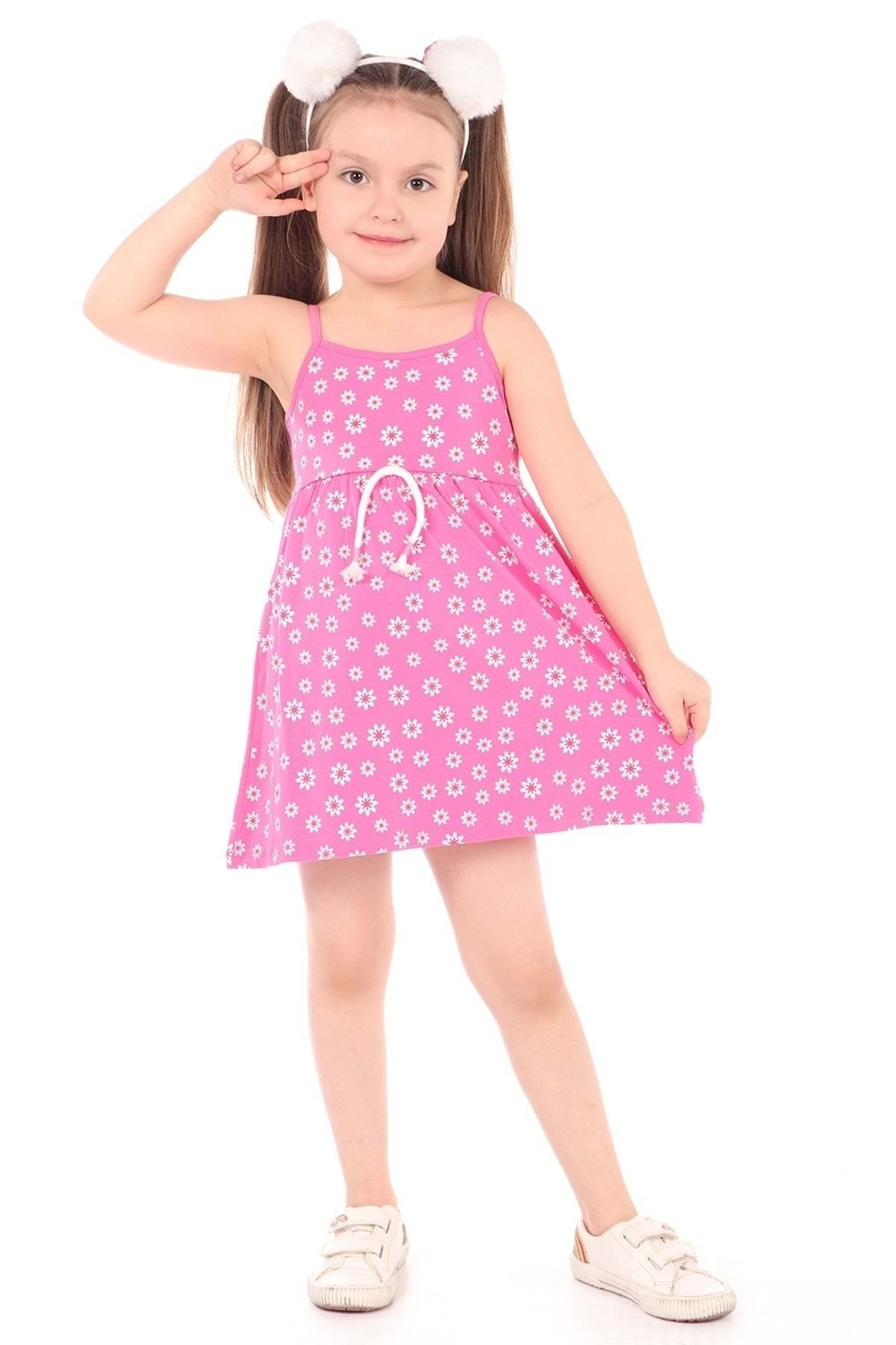 Toontoy Kız Çocuk Komple Baskılı Elbise