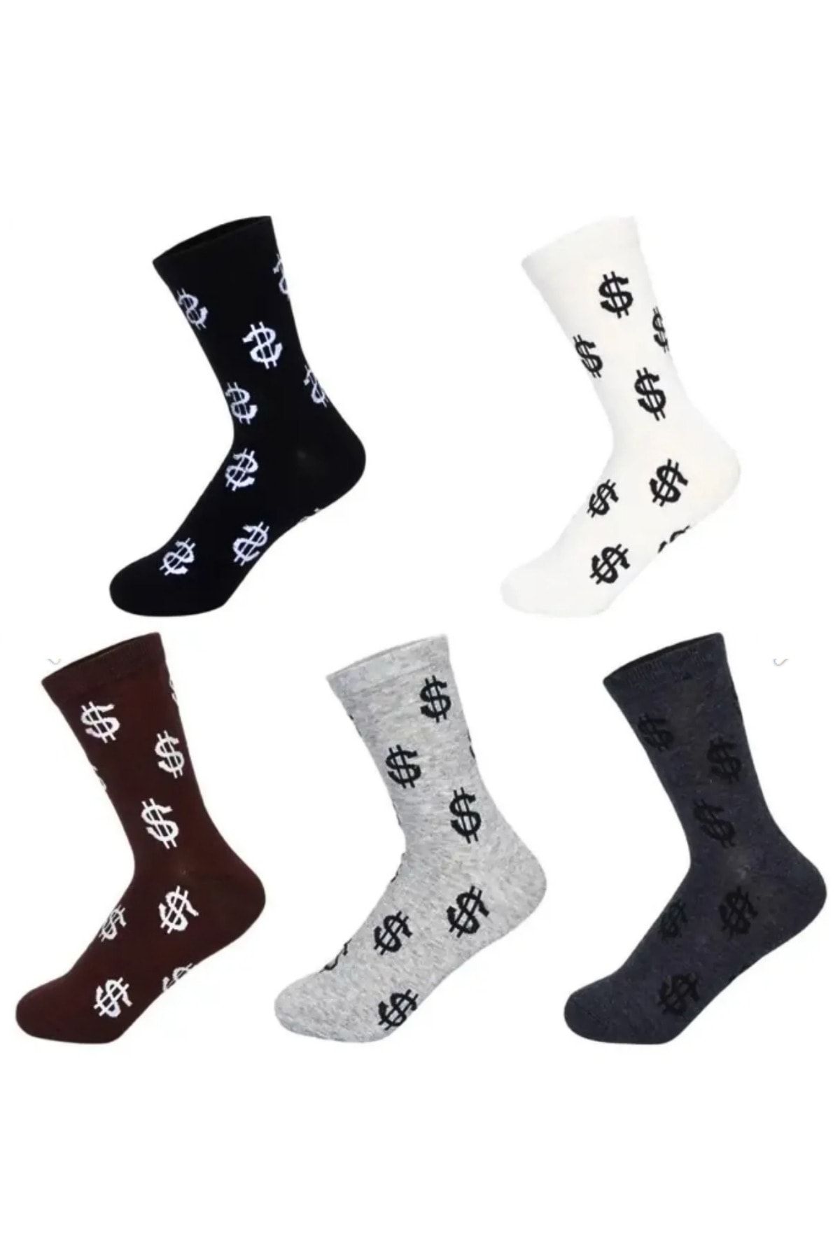 socksbox 5 Çift Unisex Çorap Renkli Desenler