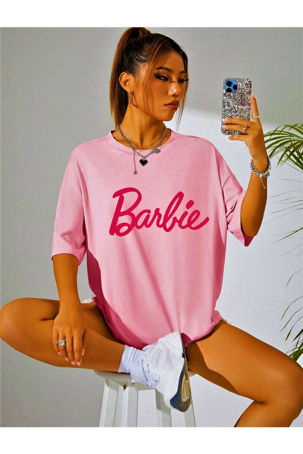 YUVEST BlackRock Barbie Baskılı T-shirt