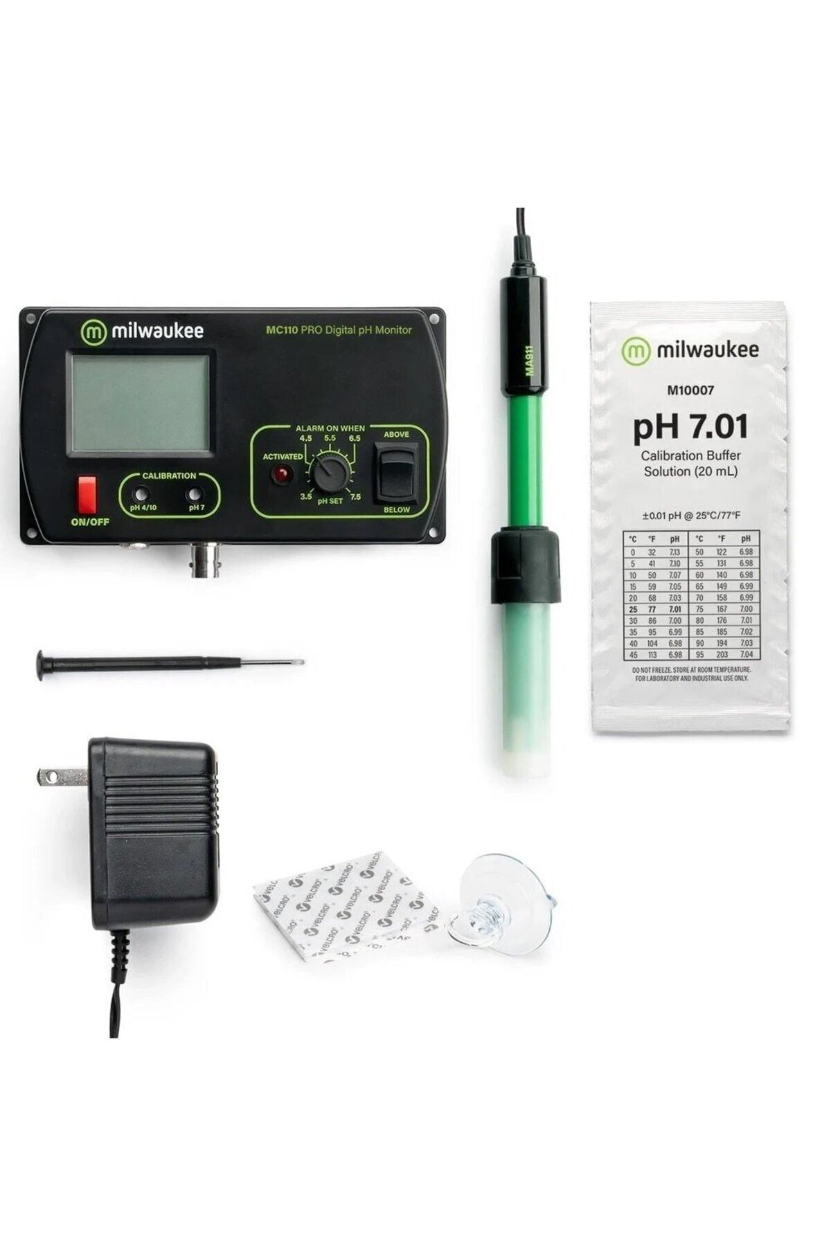 Milwaukee MC110 PRO pH Kontrol Cihazı - pH Metre Monitör - LCD Ekran ve Alarmlı