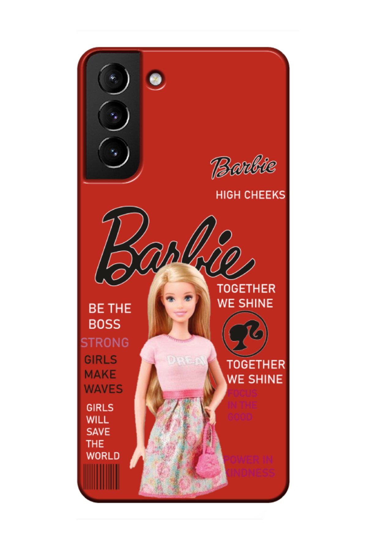 frondcase S21  Uyumlu Barbie Kırmızı Telefon Kılıfı