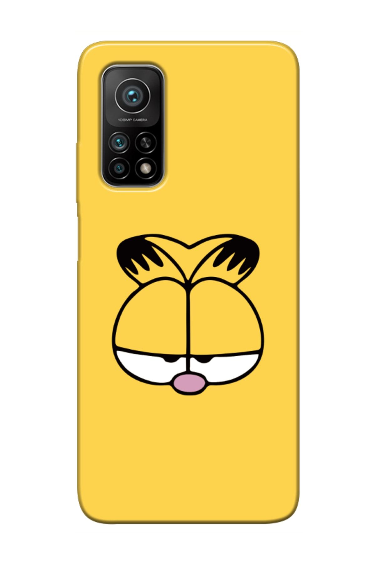 frondcase Xiaomi Mi 10t Pro Garfield Sarı Telefon Kılıfı