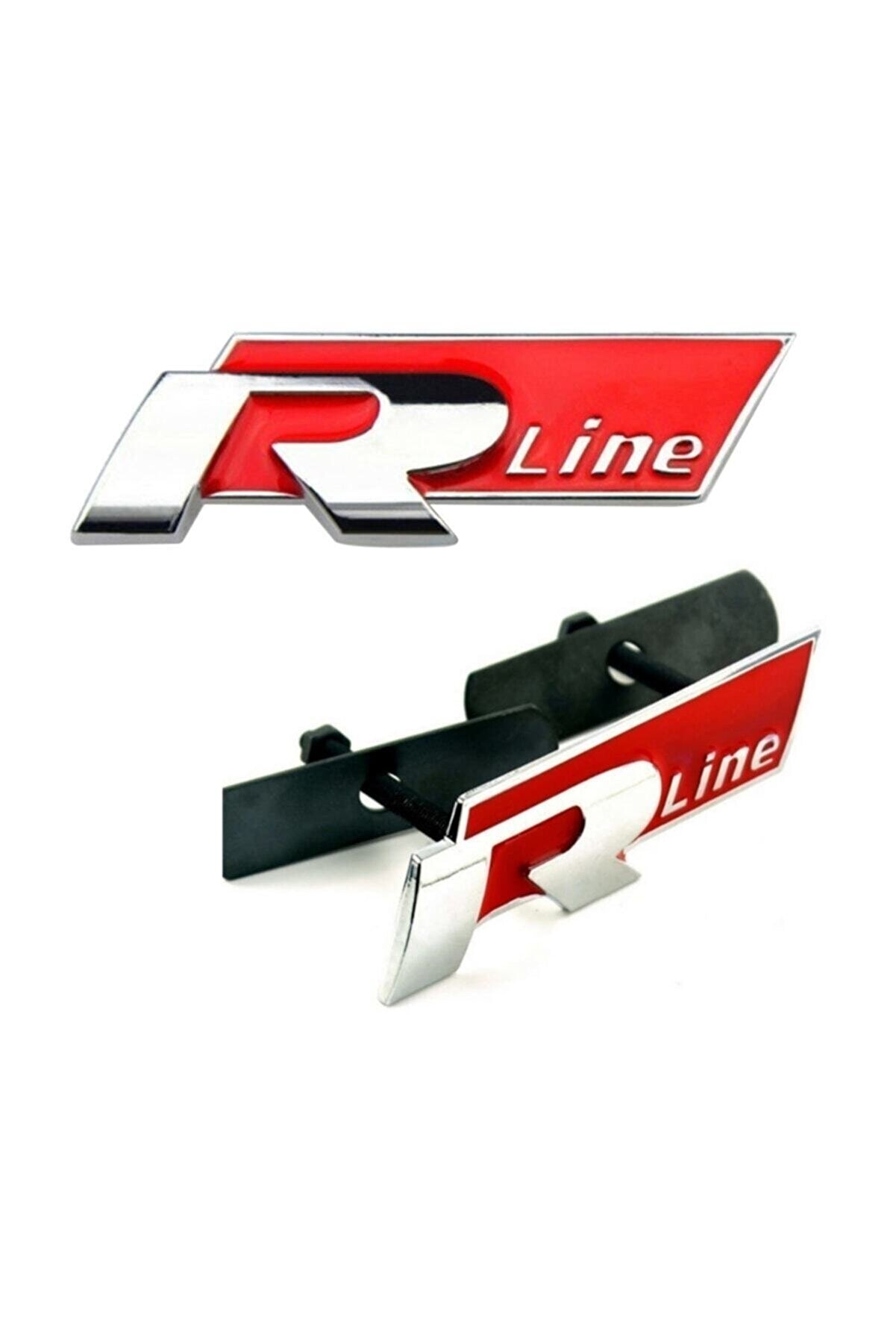 Şanlı Volkswagen R Line Ön Panjur Logosu Kırmızı Metal Arması