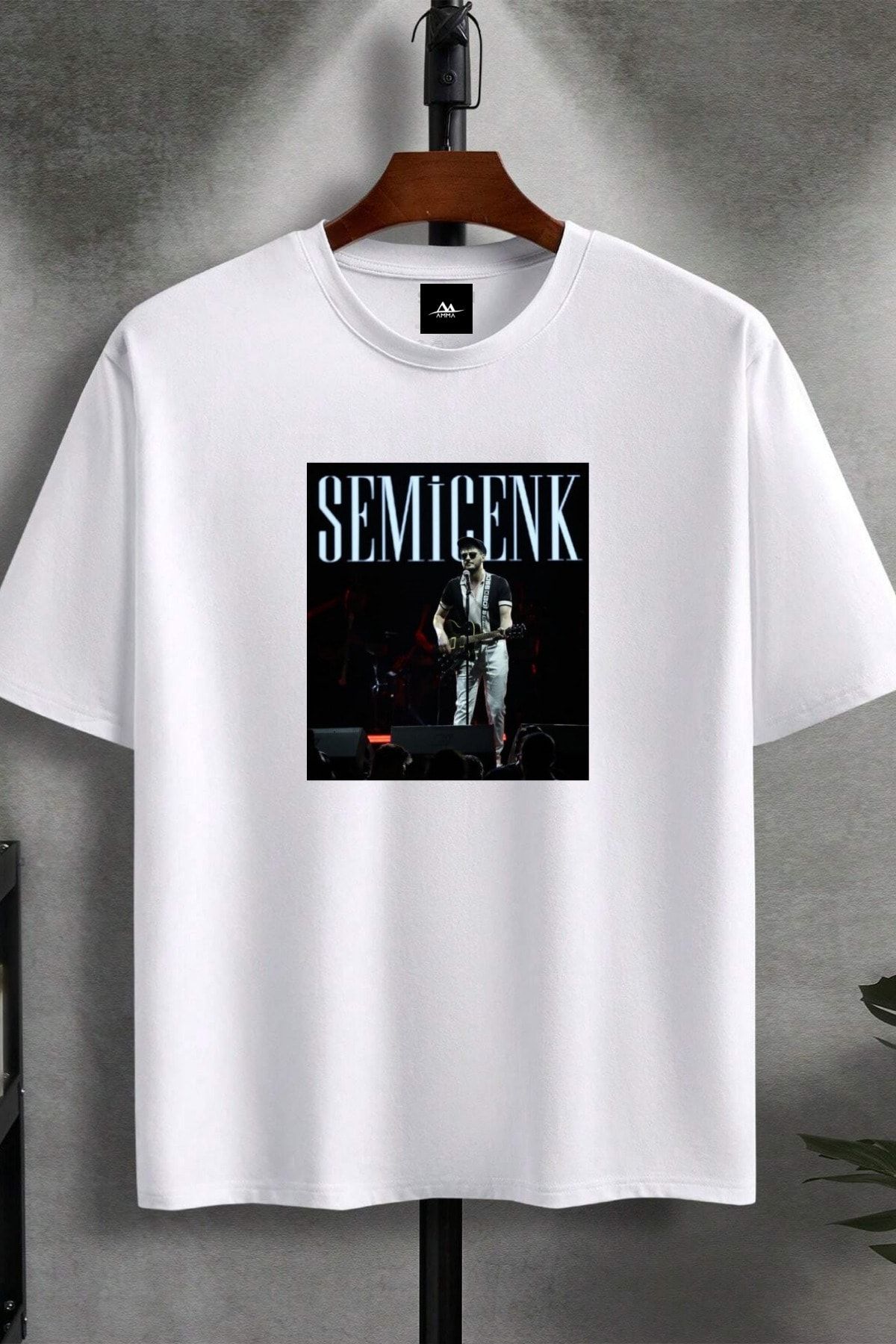 AMMA Unisex Semicenk Baskılı Oversize %100 Pamuk Boyfriend T-shirt