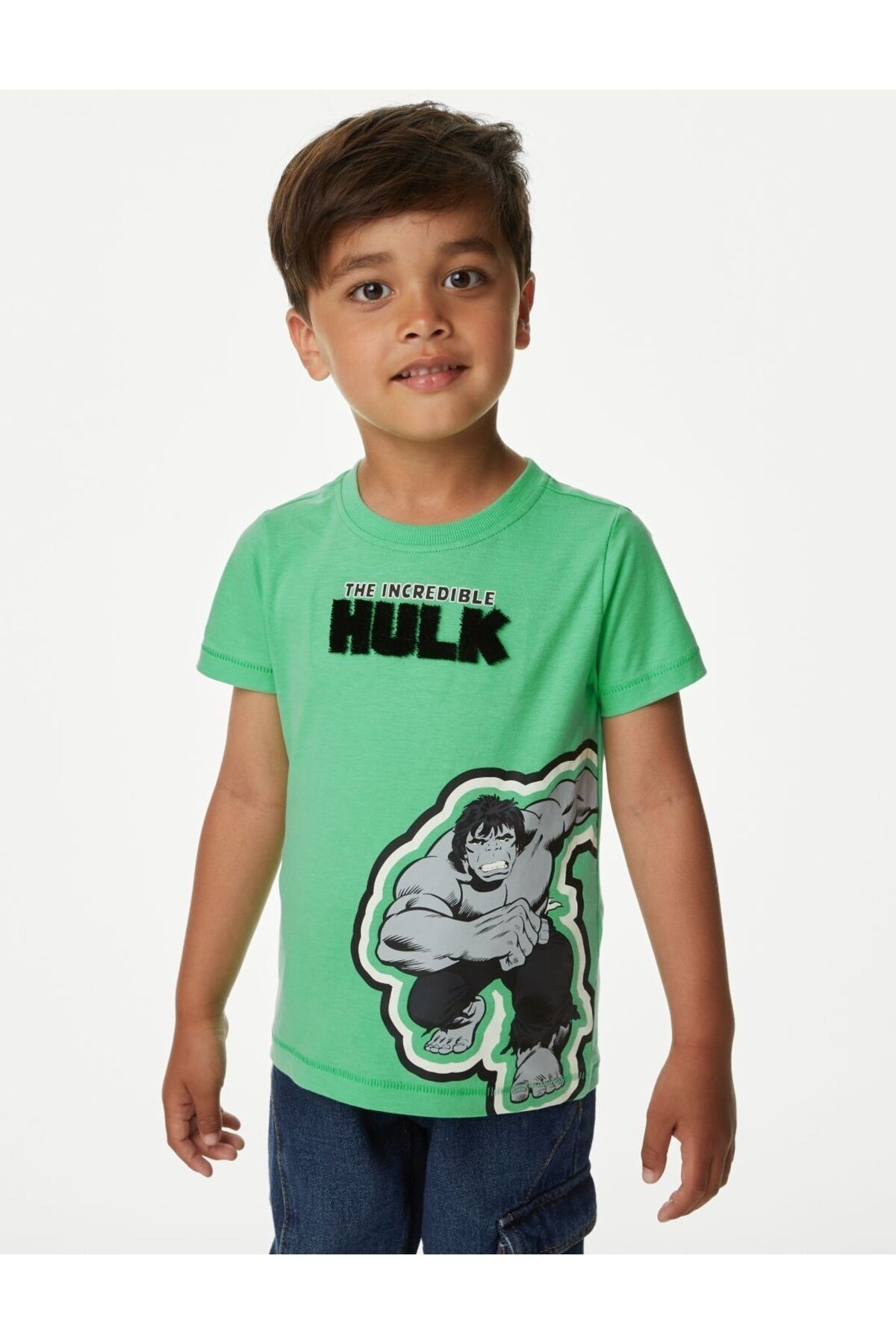 Marks & Spencer Saf Pamuklu Hulk™ T-Shirt (2-7 Yaş)