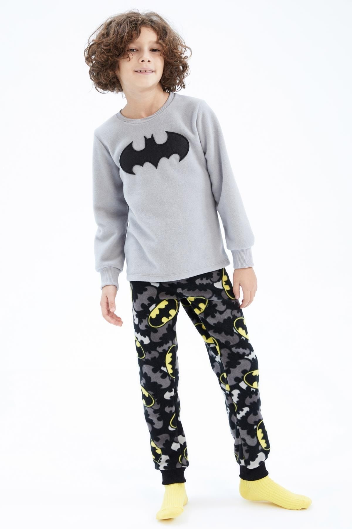 Defacto Erkek Çocuk Batman Uzun Kollu Polar Pijama Takım