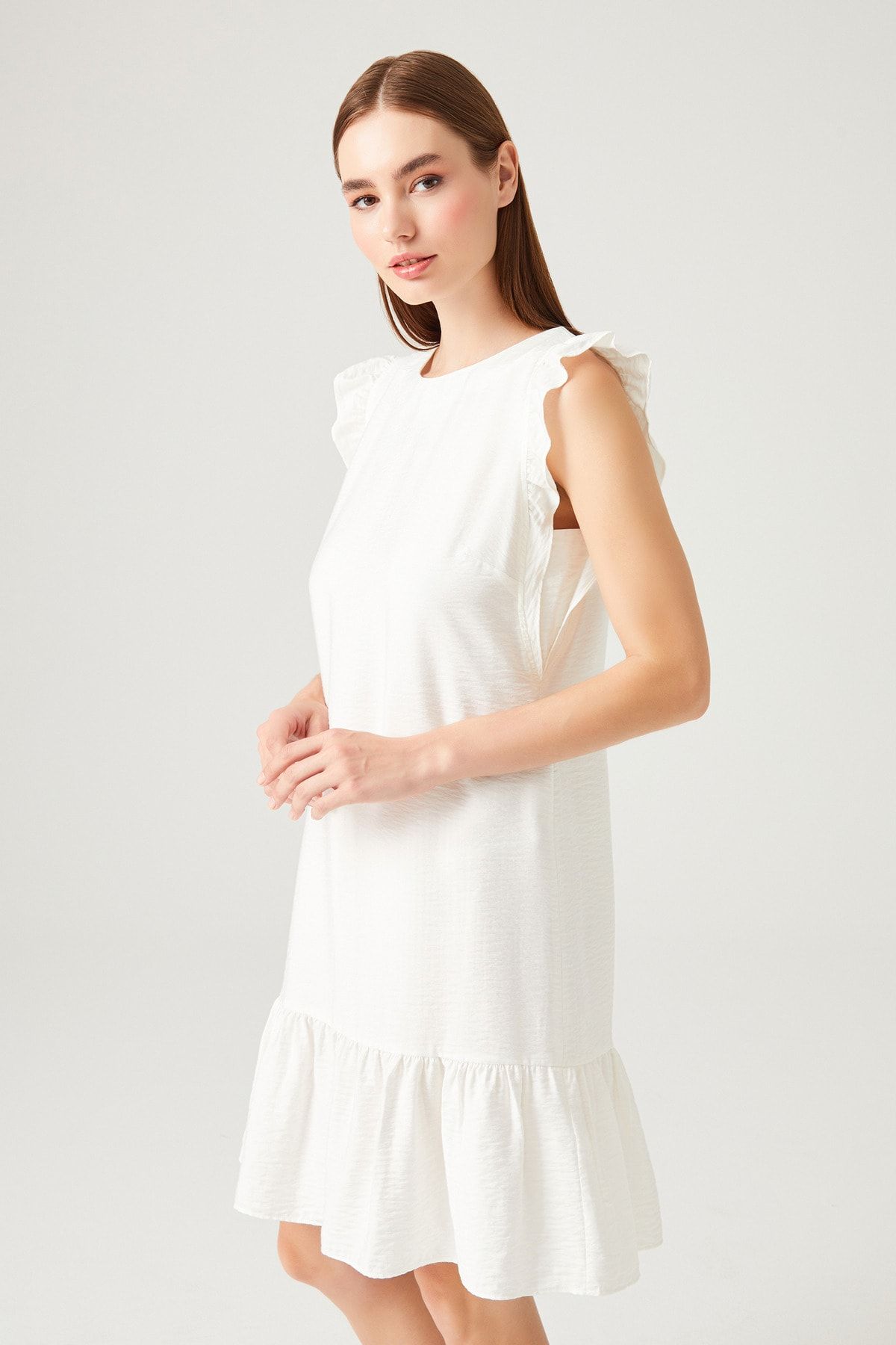Naramaxx 1548 Elbise Beyaz