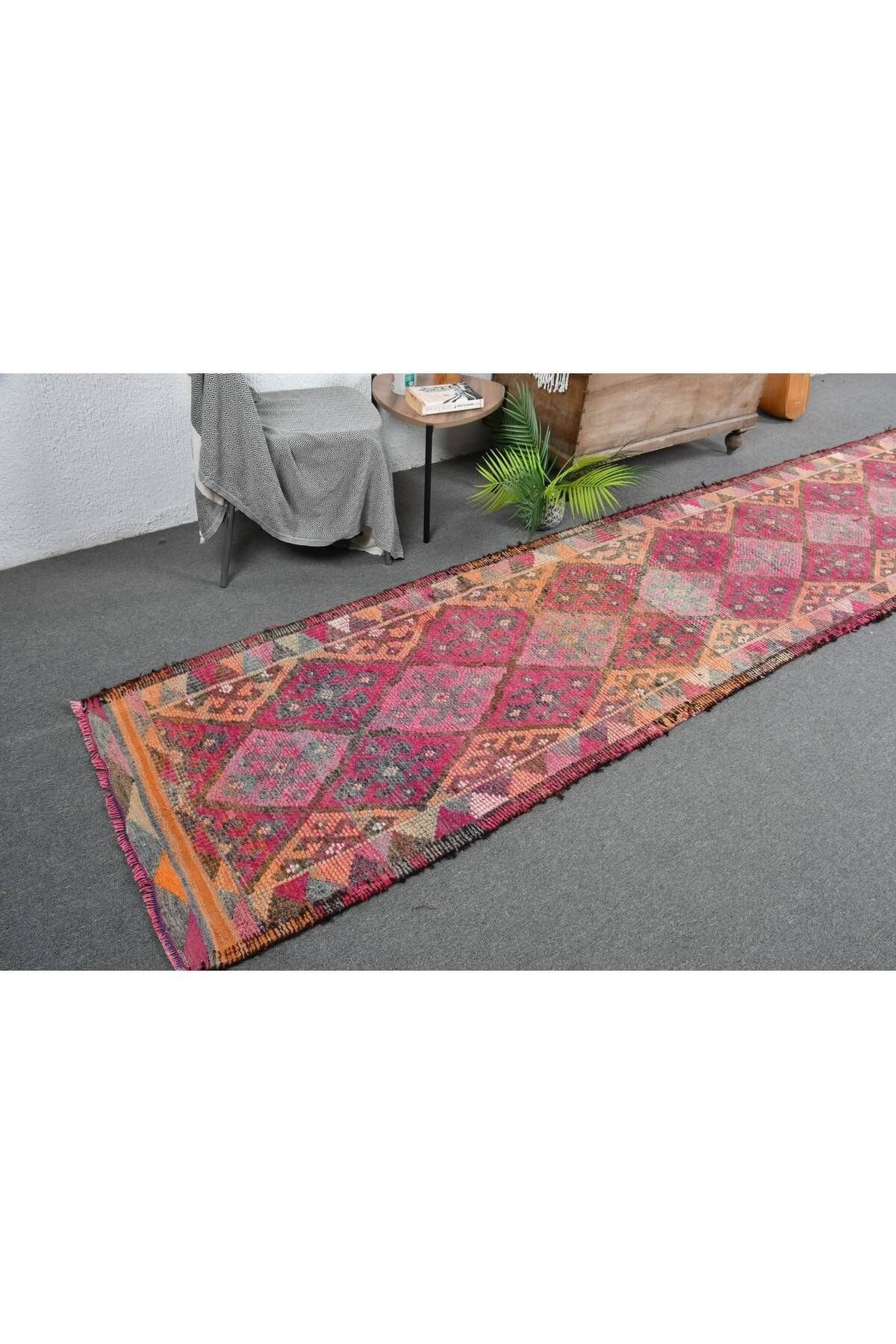 Kayra Export 85x413 cm Yolluk Halı, Mutfak Halı, Antik Halı, Pempe Serin Halı, Merdiven Halı, Nostaljik Halı