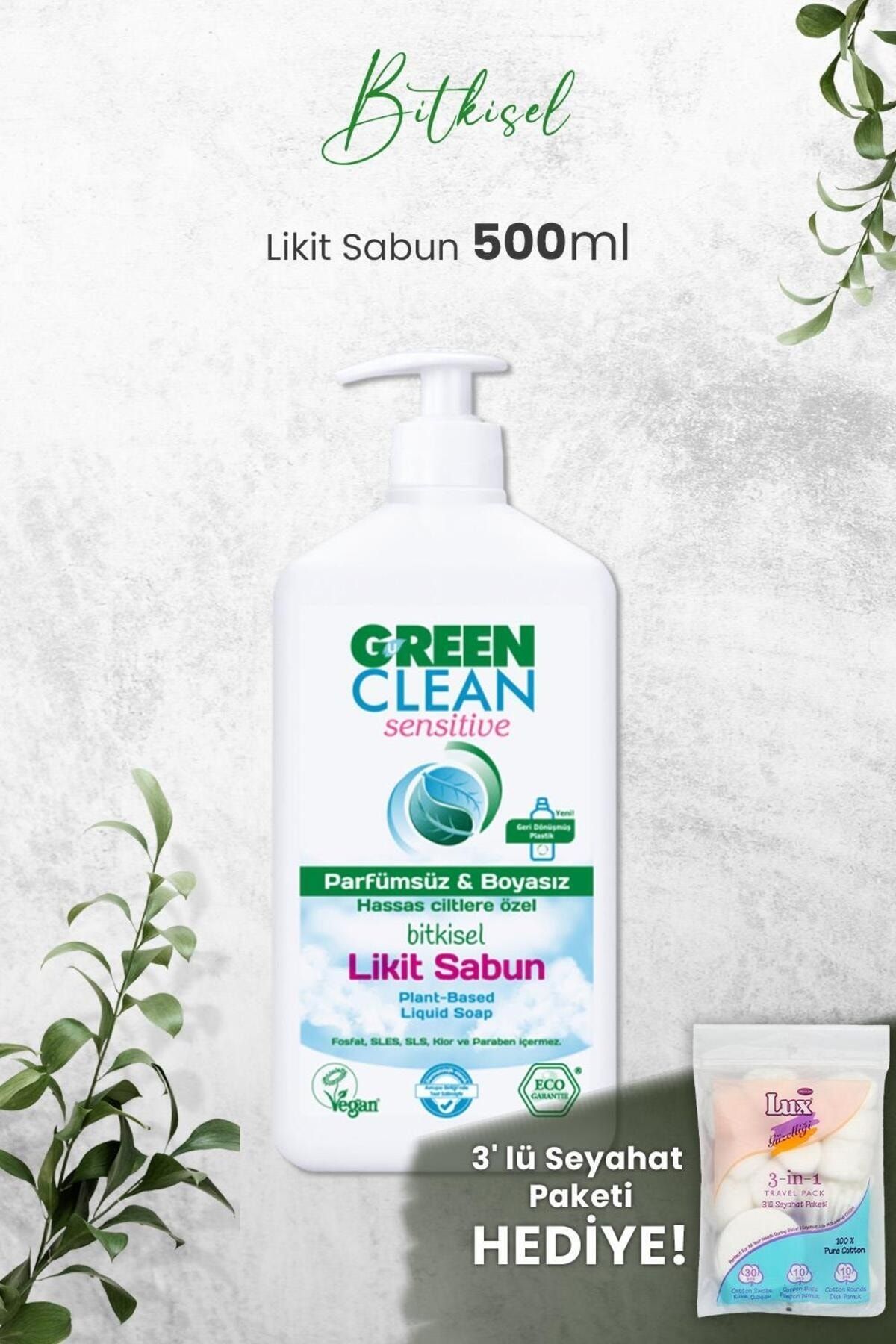 Green Clean U Green Clean Organik Kokusuz Likit Sensitive Sabun 500 ML