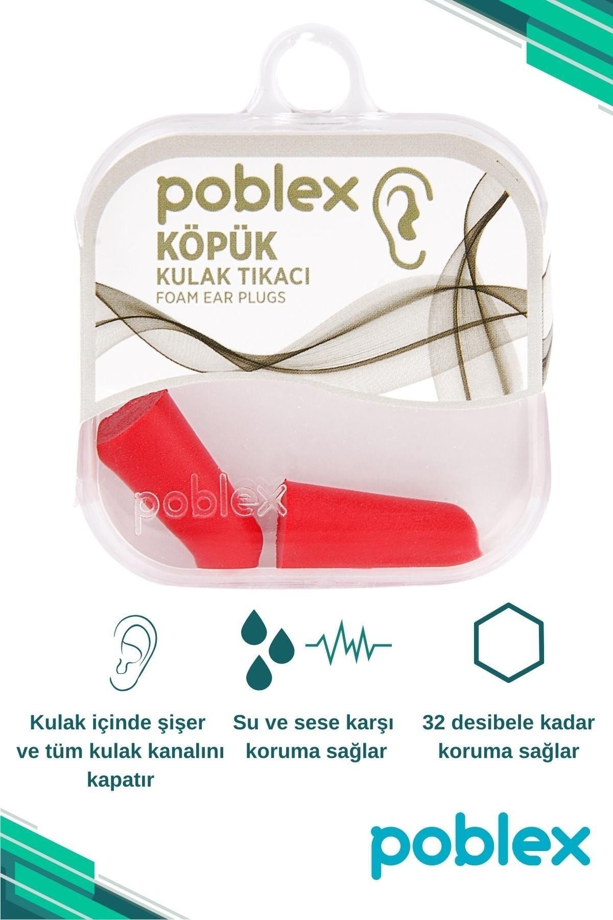 Poblex Köpük Kulak Tıkacı - Kulak Koruyucu Tıpası