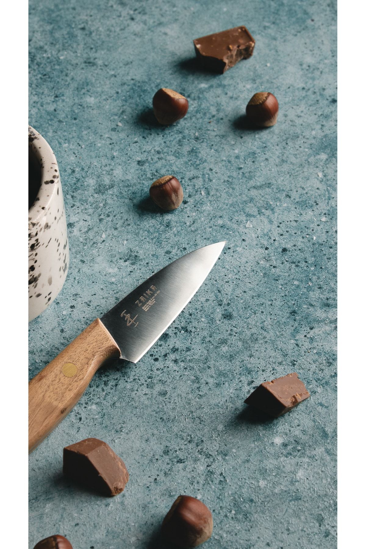 Zaika 7 cm Soyma Bıçağı | Doğal Ceviz Ahşap Saplı | Hassas ve Pratik Soyma İşlemleri İçin İdeal Seçim