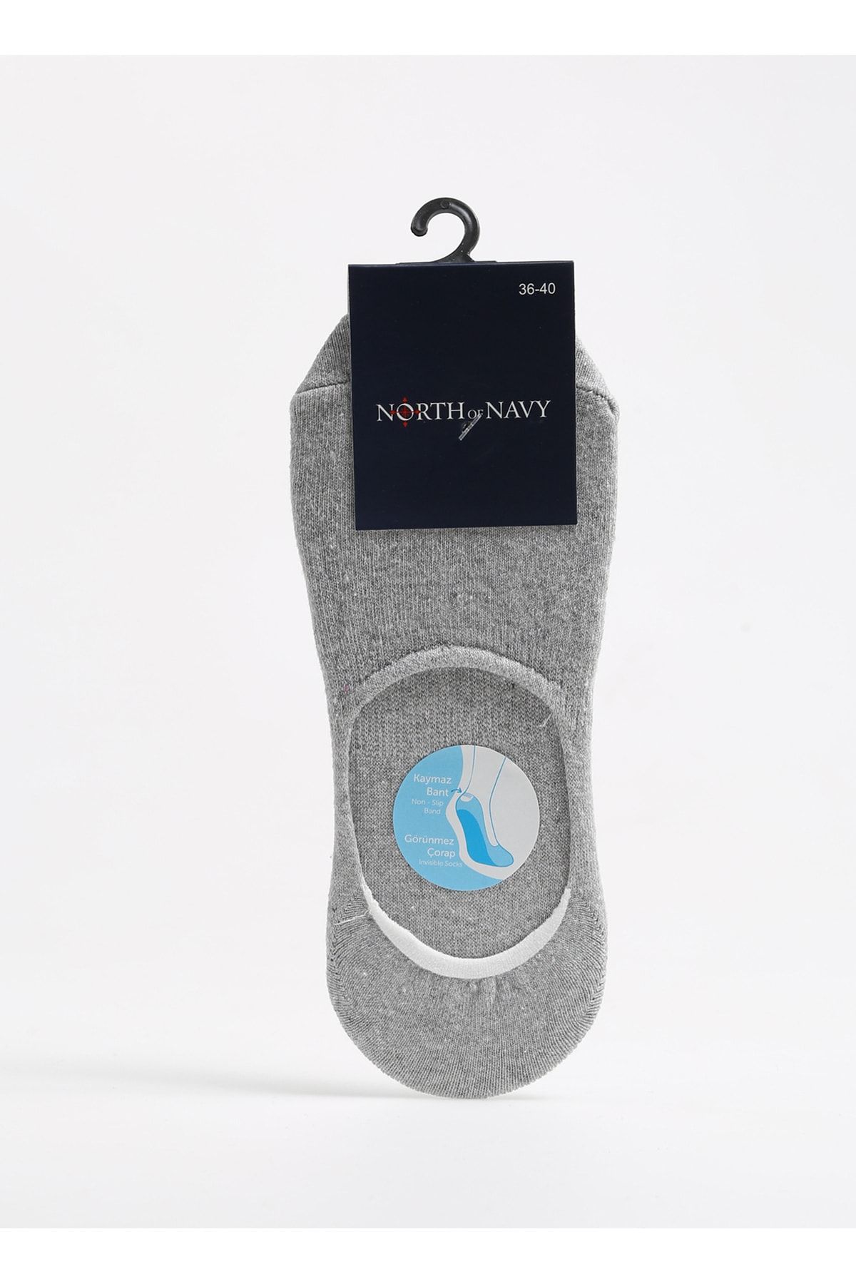 North of Navy Gri Kadın Babet Çorabı
