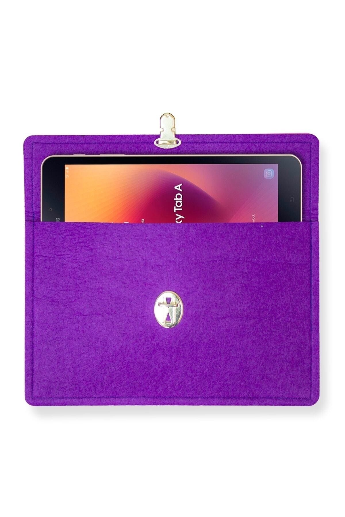 Ankaflex Mor Renk Keçe Tablet Taşıma El Çantası Highconcept