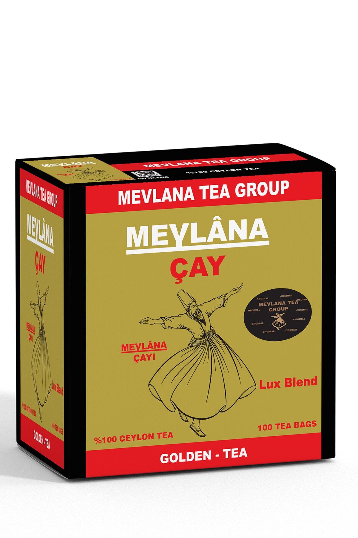 Mevlana Çay 100 Adet - Golden Tea %100 Ceylon Sri Lanka Sallama Mevlana Tea Group 100 Std. Saf Yaprak Çay