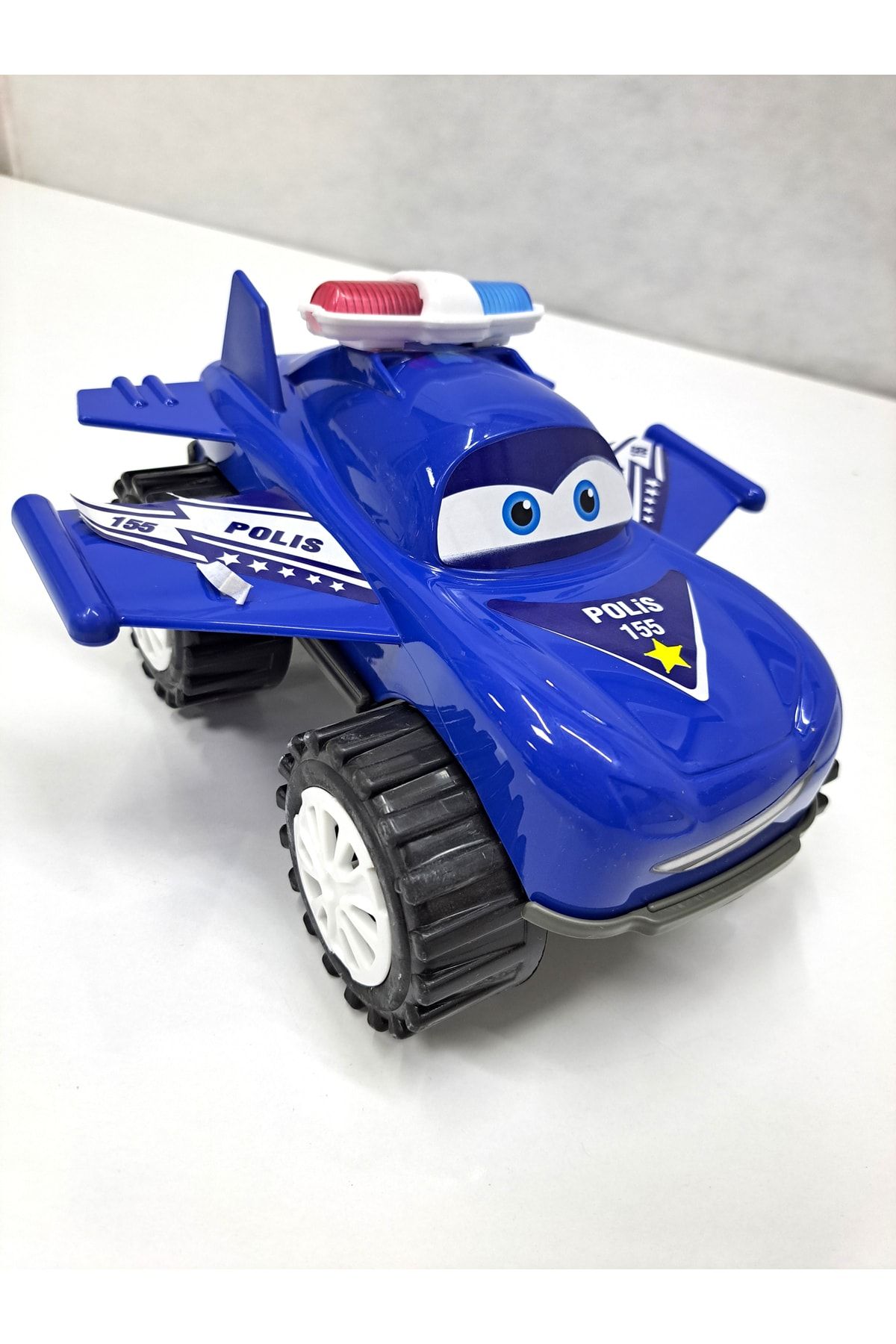 ALYTOYS Erkek Çocuk Oyuncak Kanatlı Polis Arabası Şık Tasarım Sevimli Kanatlı Polis Arabası 34X31 CM