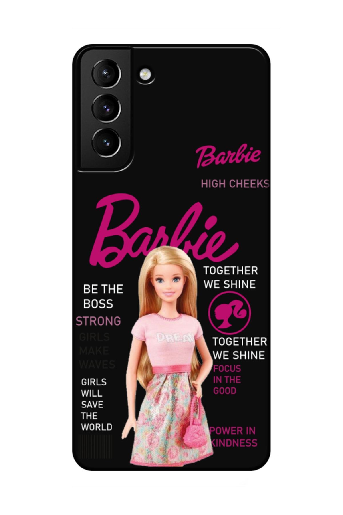frondcase Samsung S21  Uyumlu Barbie Siyah Telefon Kılıfı
