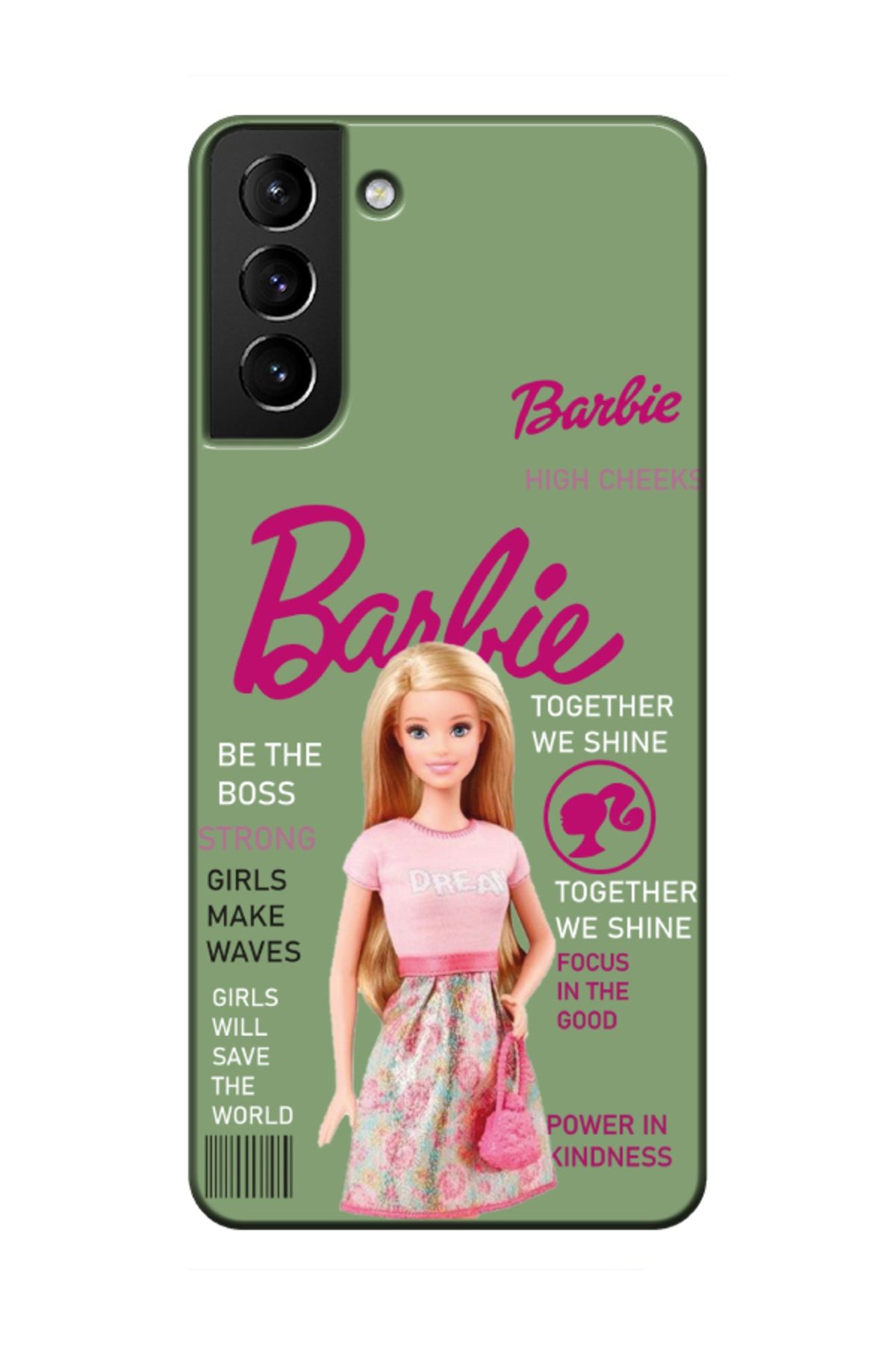 frondcase S21 Uyumlu Barbie Yeşil Telefon Kılıfı