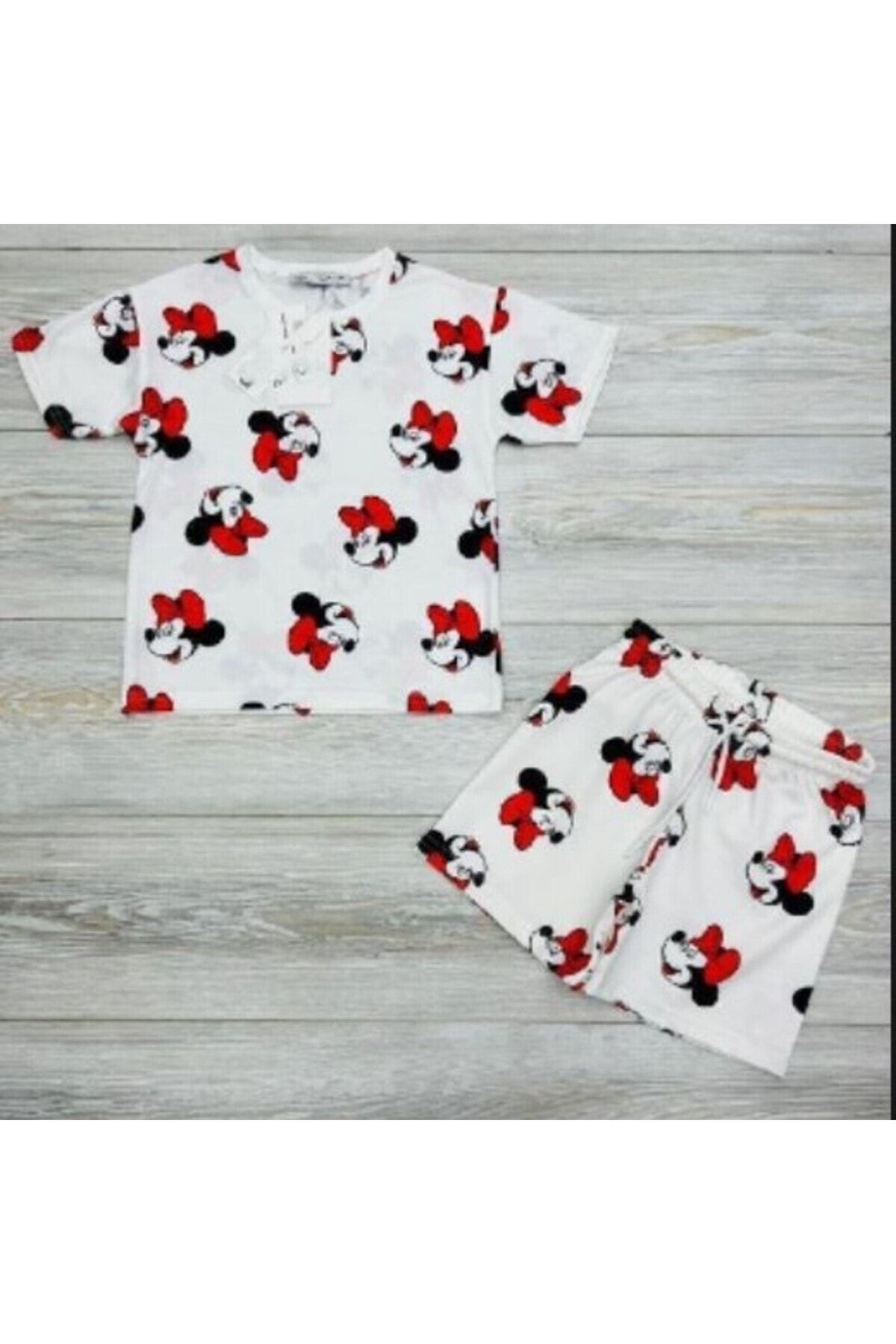 NEO Minnie Mouse Unisex Penye Şortlu Alt Üst Takım