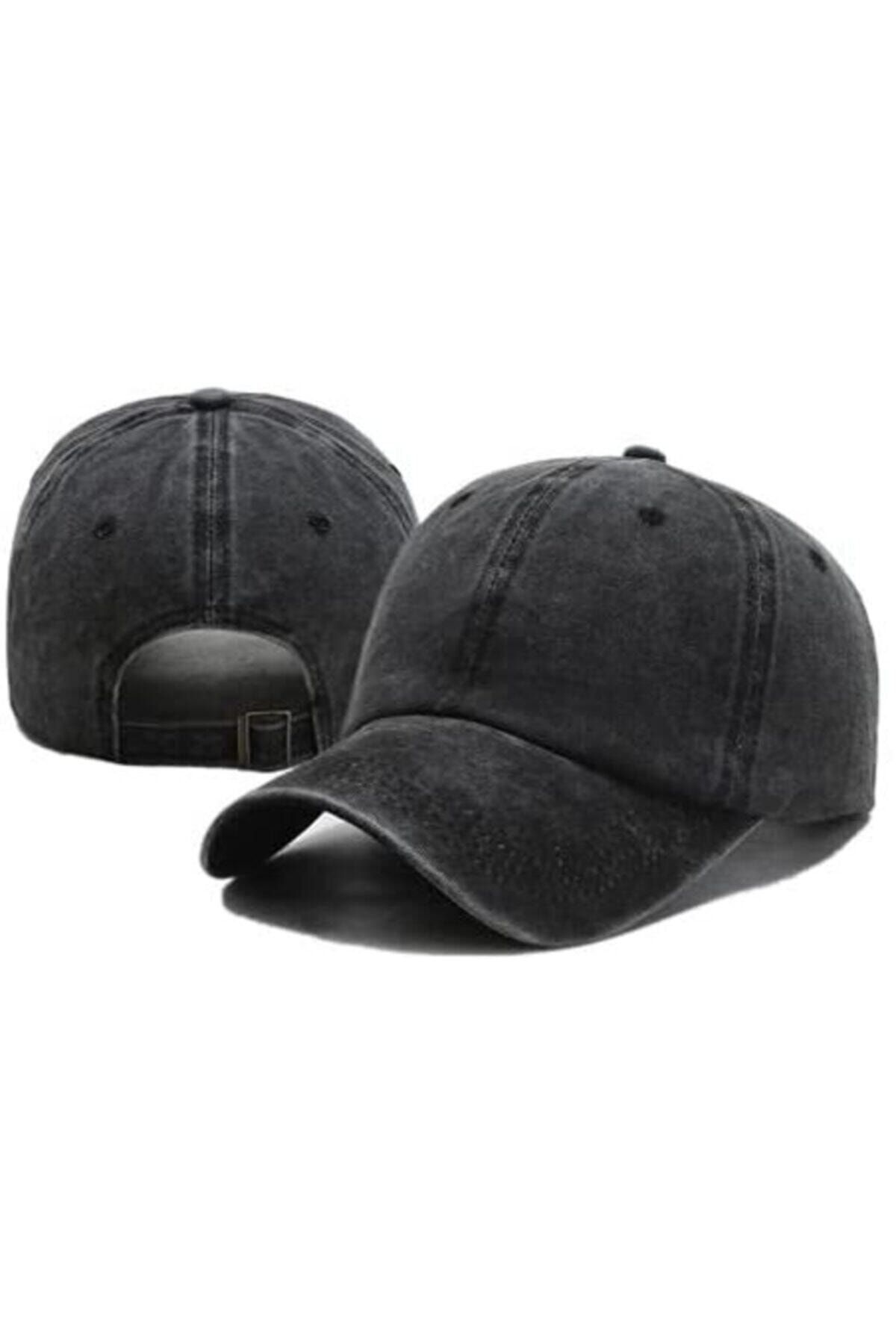 3D Düz Renk Antrasit Cap 2020 Yeni Trend Eskitme Unisex Şapka