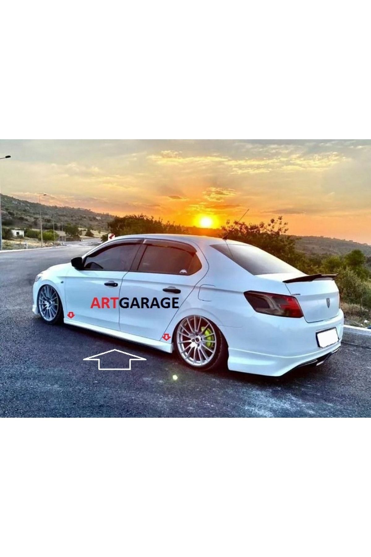 Bodykitartgarage Pejo 301-cıtroen C-elysee Uyumlu (2013-2022) Aero Marşpiyel Takımı-fiberglass-boyasız