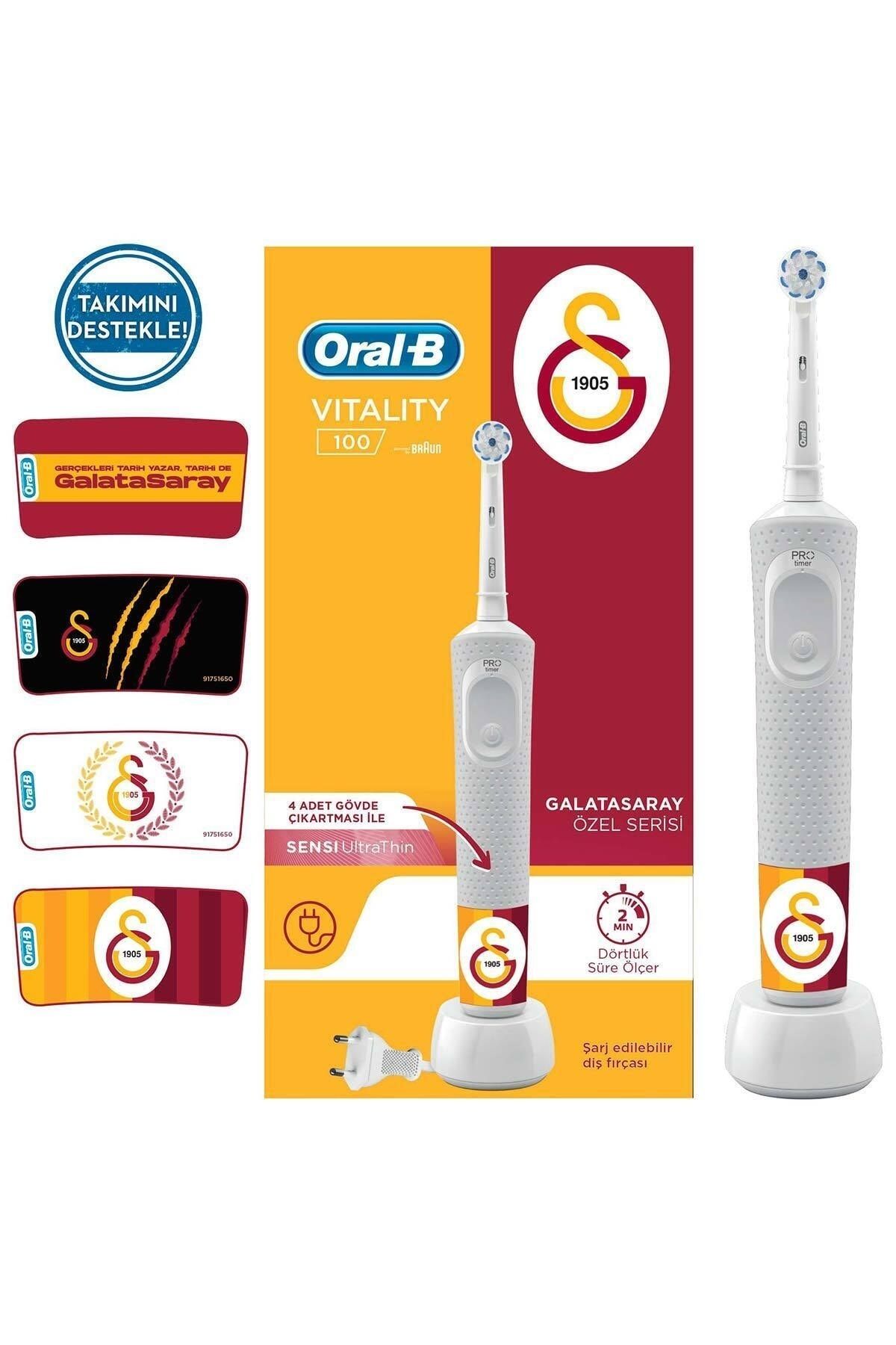 Oral-B D100 Vitality Şarj Edilebilir Diş Fırçası Galatasaray