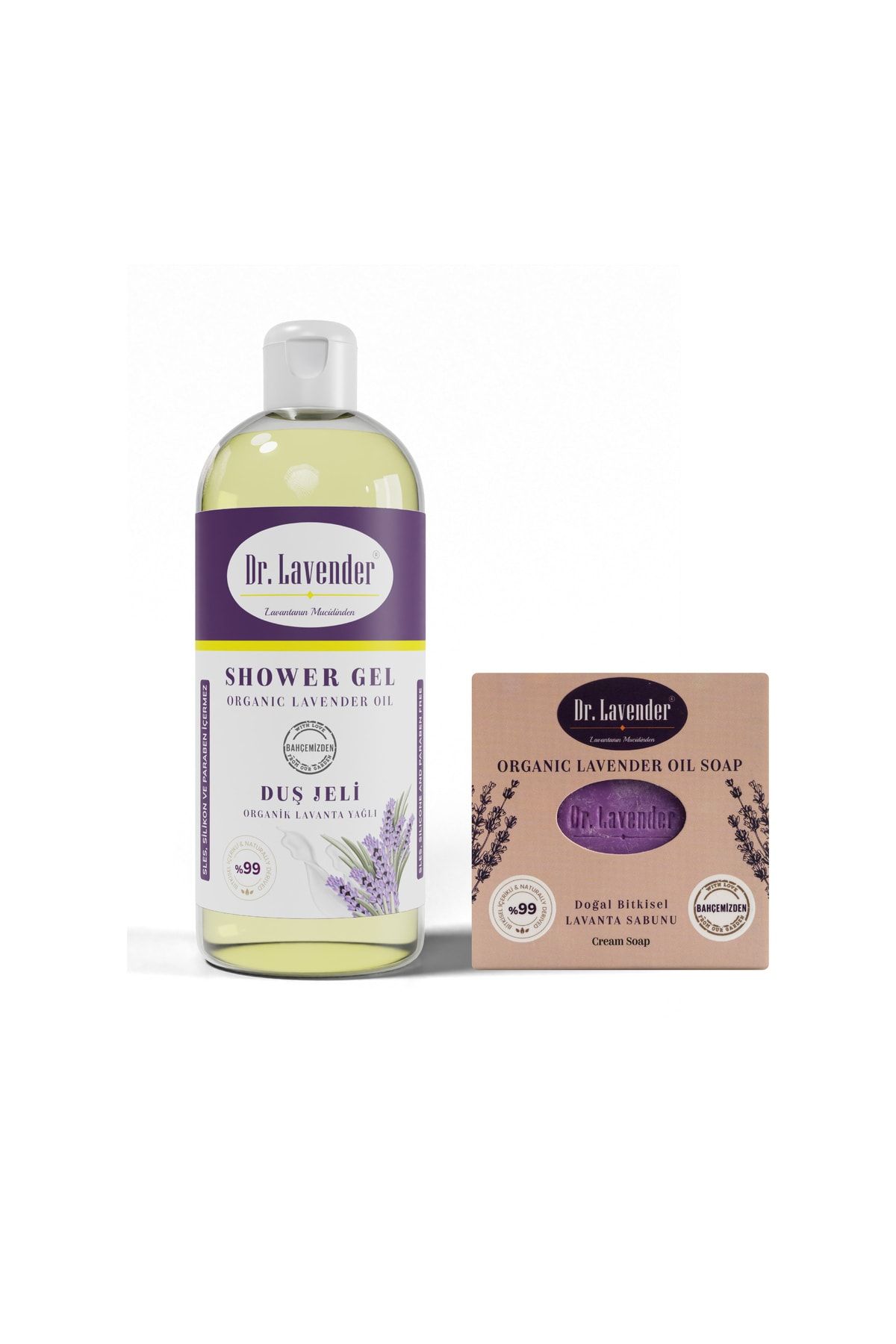 Dr. Lavender Dr. Lavanta Yağlı Bitkisel Sabun 100 Gr. + Lavanta Yağlı Bitkisel Duş Jeli 400 Ml
