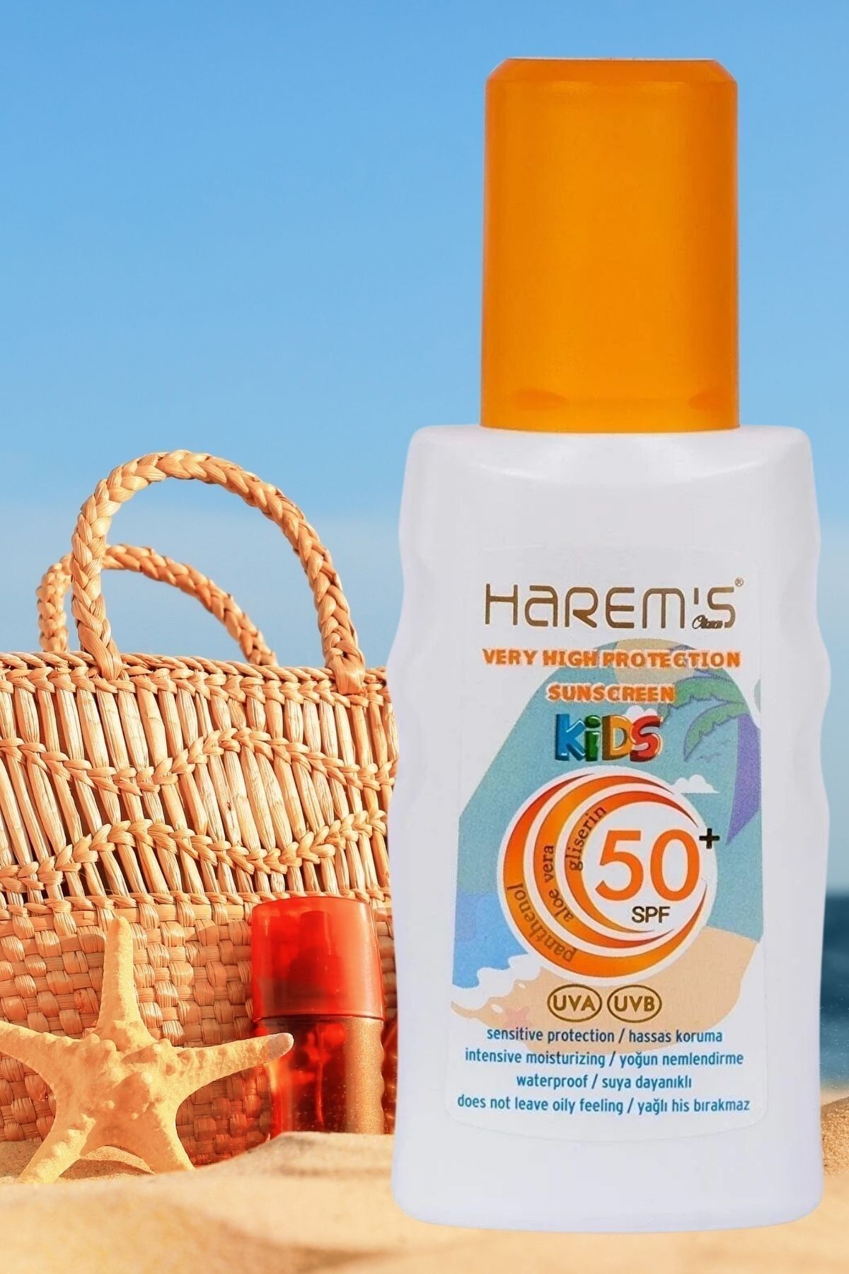 Harem's Ottoman Güneş Kremi Kids Yüksek Koruma Hassas Ciltler için Spf+ 50 180 ml