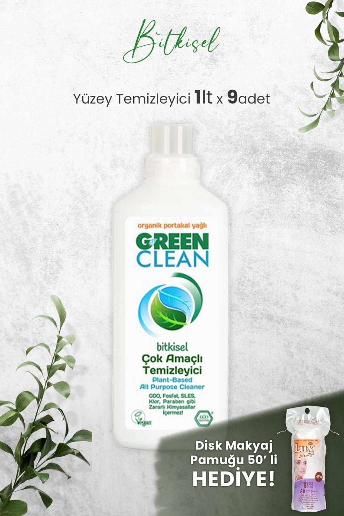 Green Clean U Green Clean Çok Amaçlı Yüzey Temizleyici Portakallı 1 Litre x 9 Adet