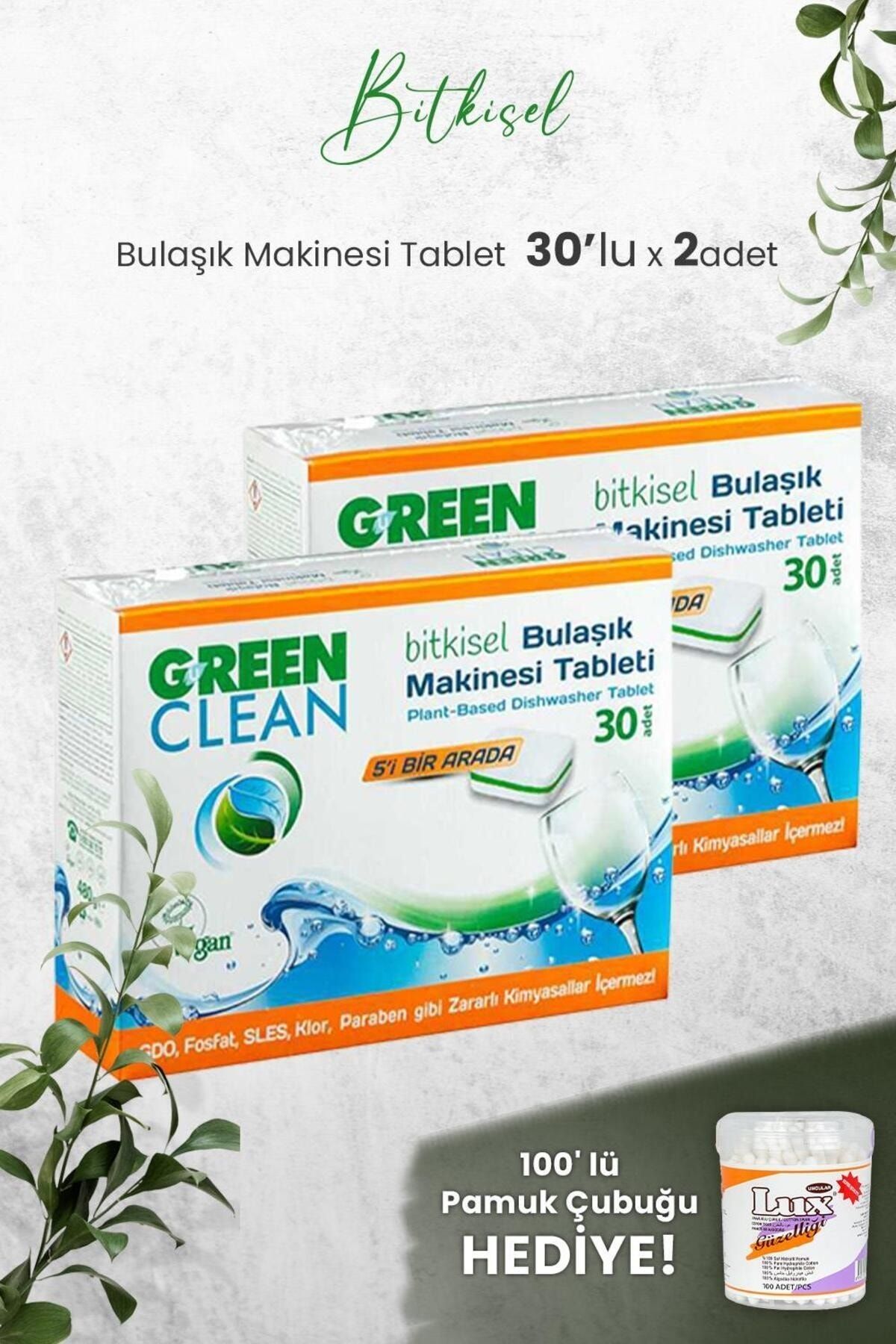 Green Clean U Green Clean Bulaşık Makinesi Tablet 30'lu x 2 Adet ve Hediyeli