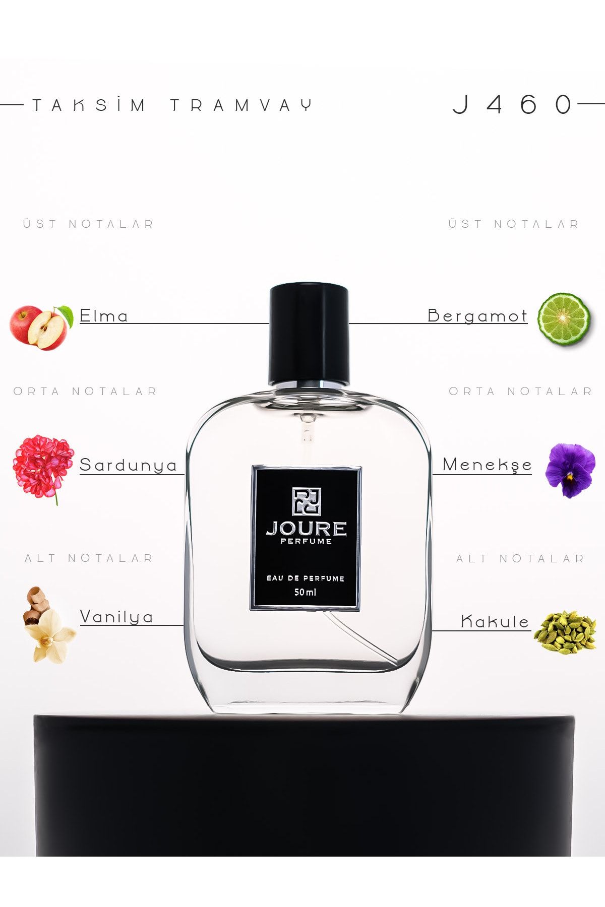 JOURE PERFUME Joure J460 - Sıcak Baharatlar Vanilya Lavanta Kokulu 50ml Kalıcı Edp Unısex Parfüm