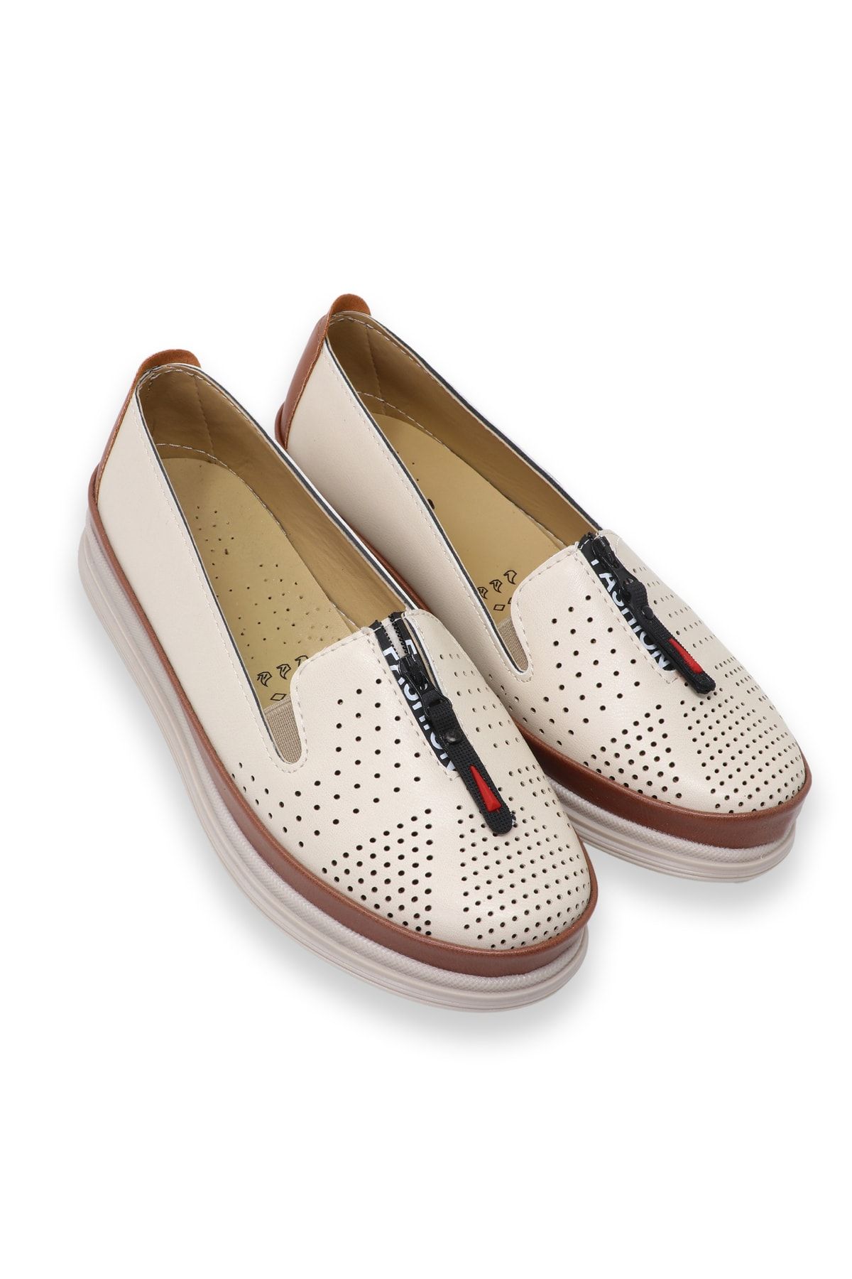 Ella Bonna Kadın Ortapedik Taban Klasik Fermuarlı Anne Ayakkabısı