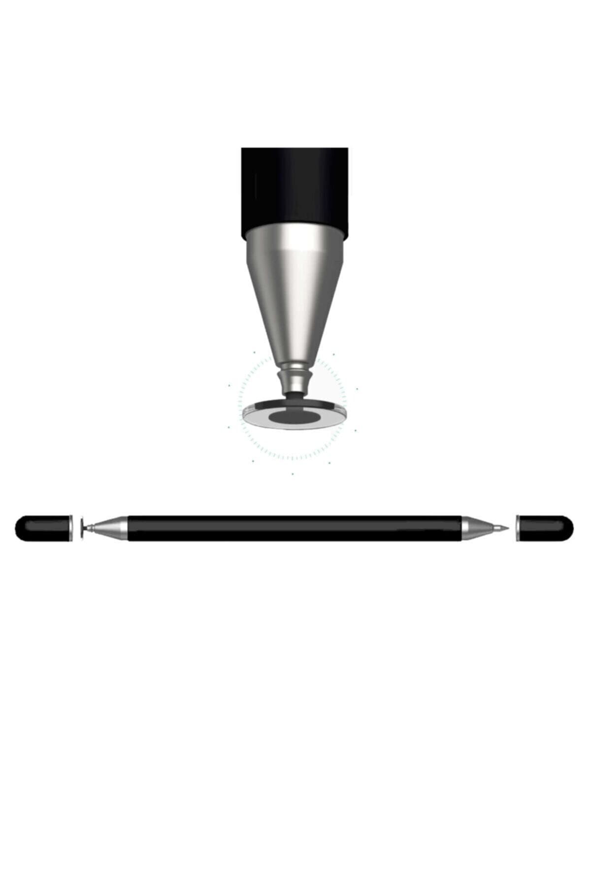 CONOCER Dokunmatik Kalem Tüm Cihazlara Uyumlu Tablet Telefon İçin Çizim & Yazı Kalemi 2 In 1 Disk Uçlu