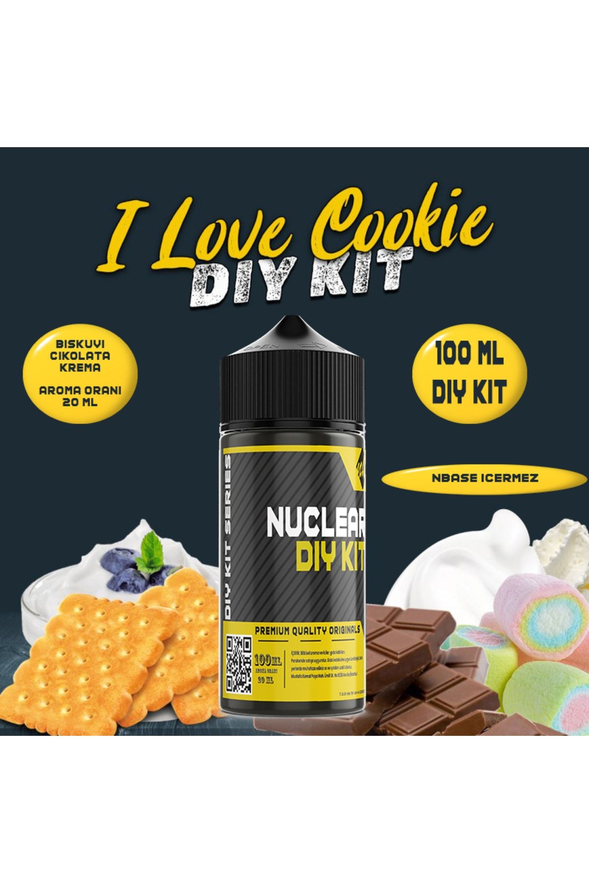 Nuclear İ Love Cookie - 100 ml Dıy Kit