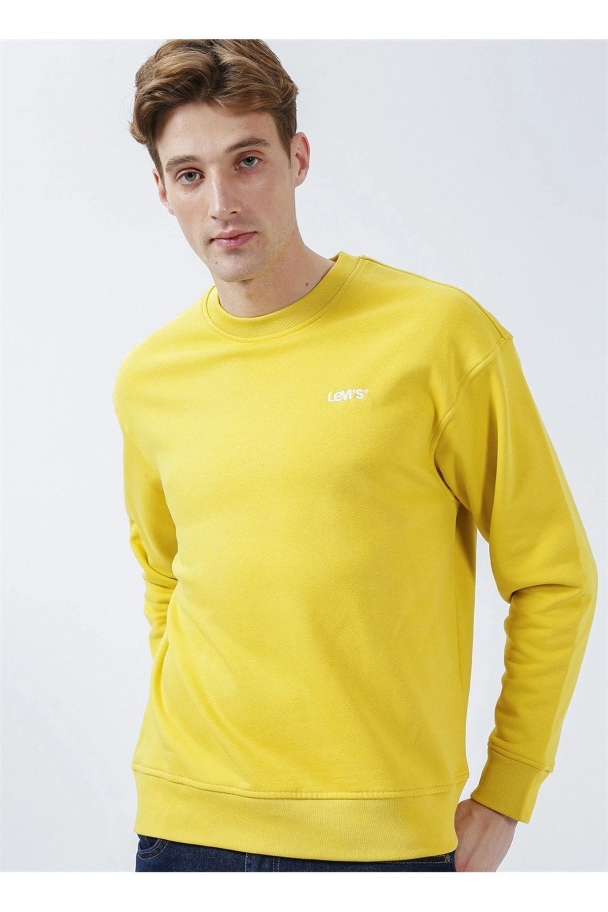 Levi's Erkek Bisiklet Yaka Sarı Sweatshirt - A7750-0001