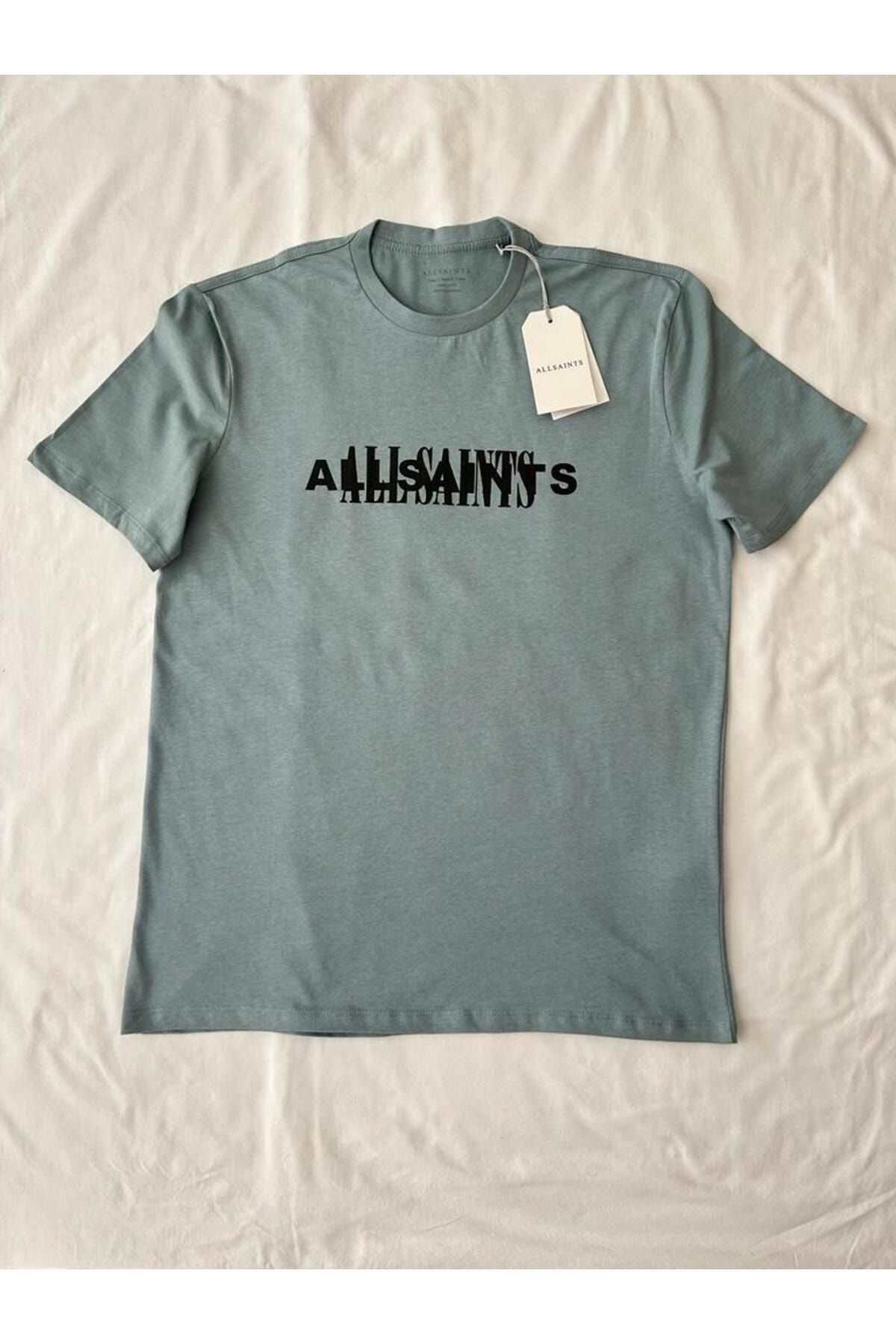 AllSaints Veil Beyaz Logo Baskılı T-shirt