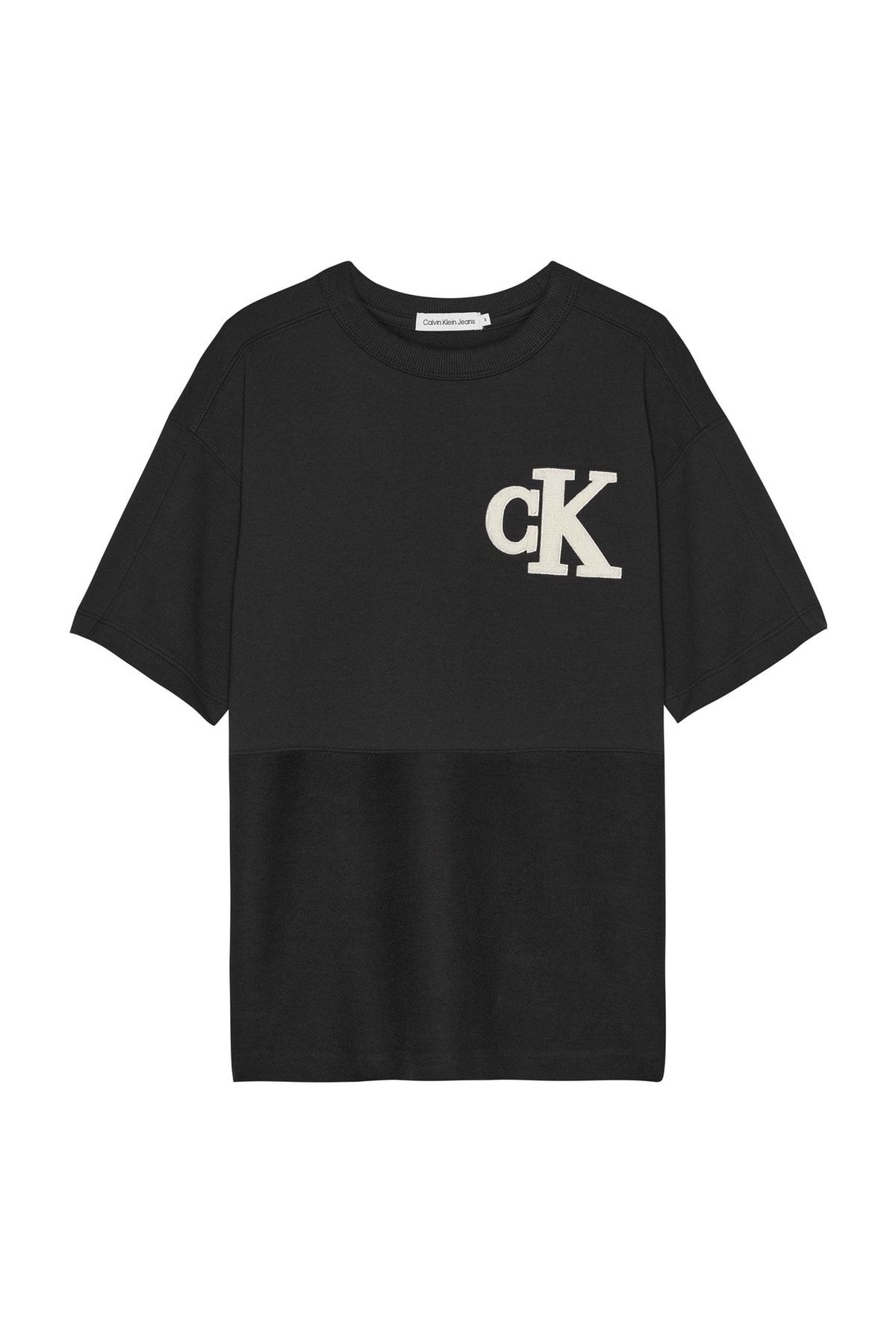 Calvin Klein Düz Siyah Erkek Çocuk T-Shirt IB0IB01729BEH