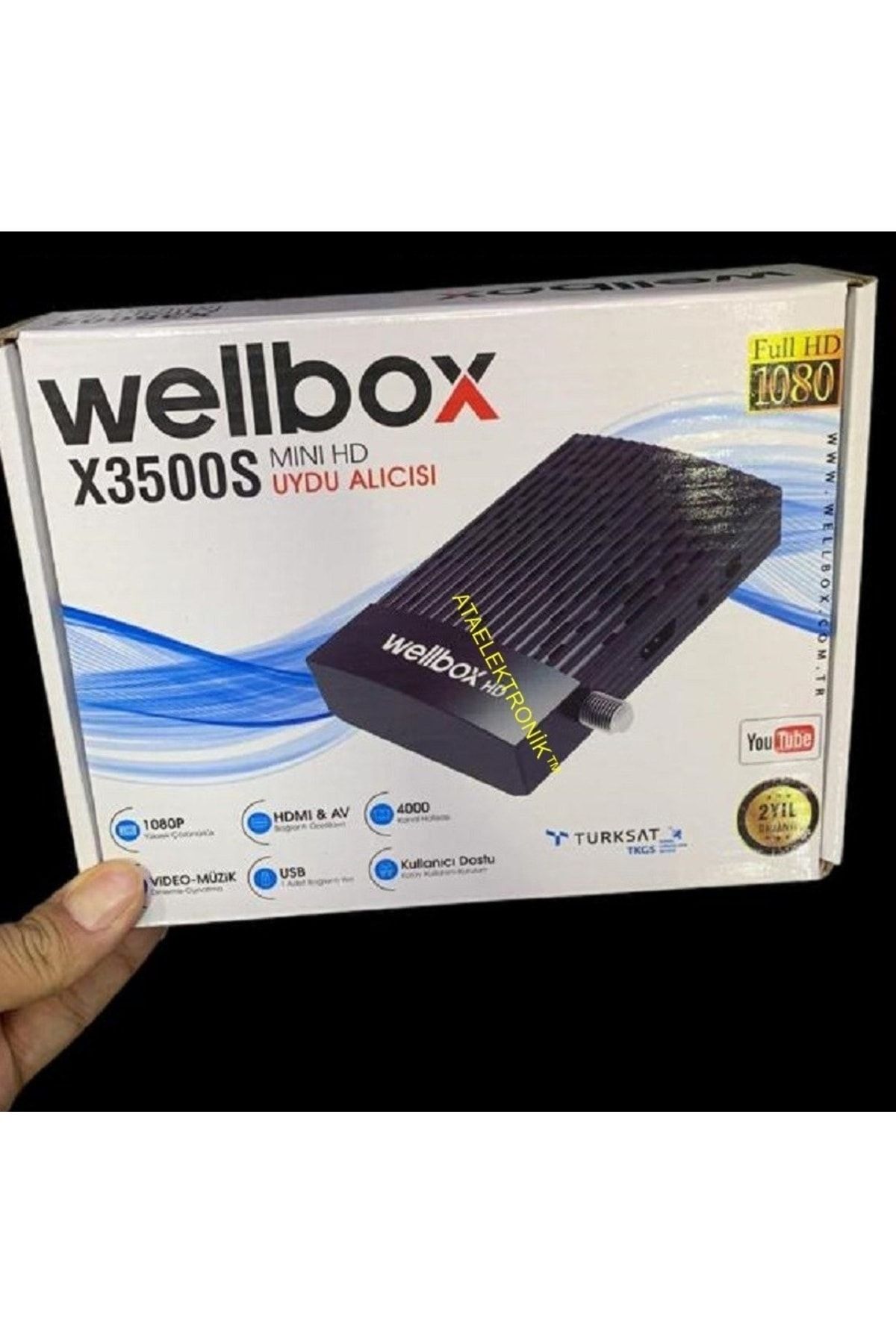 ATAELEKTRONİK Wellbox 3500s Mini Hd Uydu Alıcısı Cihazı Kanallar Yüklü Hazır Sıralı Tkgs