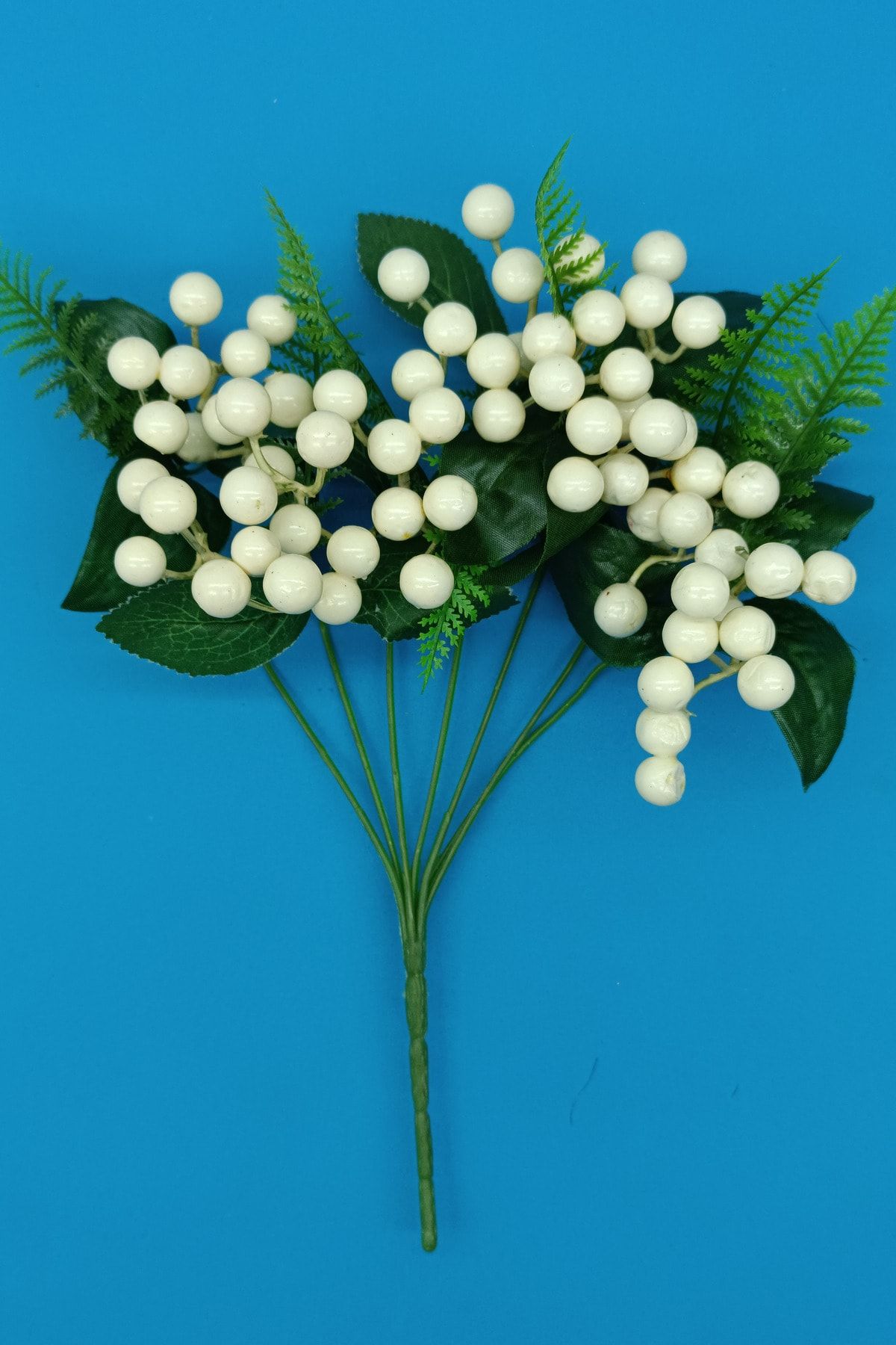 MD Aspiz Flowers 2 Adet Kiraz Demeti Yapay Meyve Çiçeği Gül Sarmaşık Pampas Okaliptus Sarkan Lale Çit Cherry Kokina