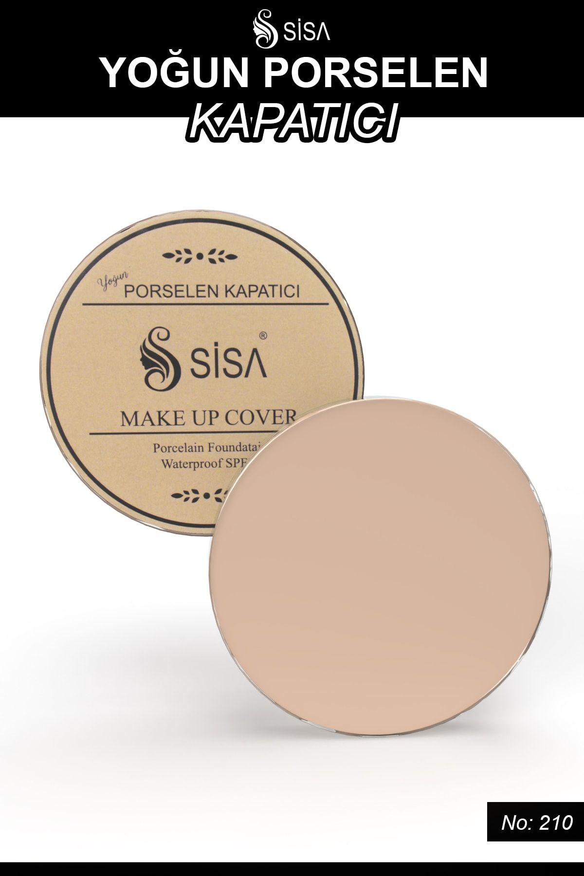 MAQYA Cosmetics Sisa Make Up Cover Porselen Fondöten Kapatıcı No:210/mt Tekli Makyaj Sünger(MAQYA)