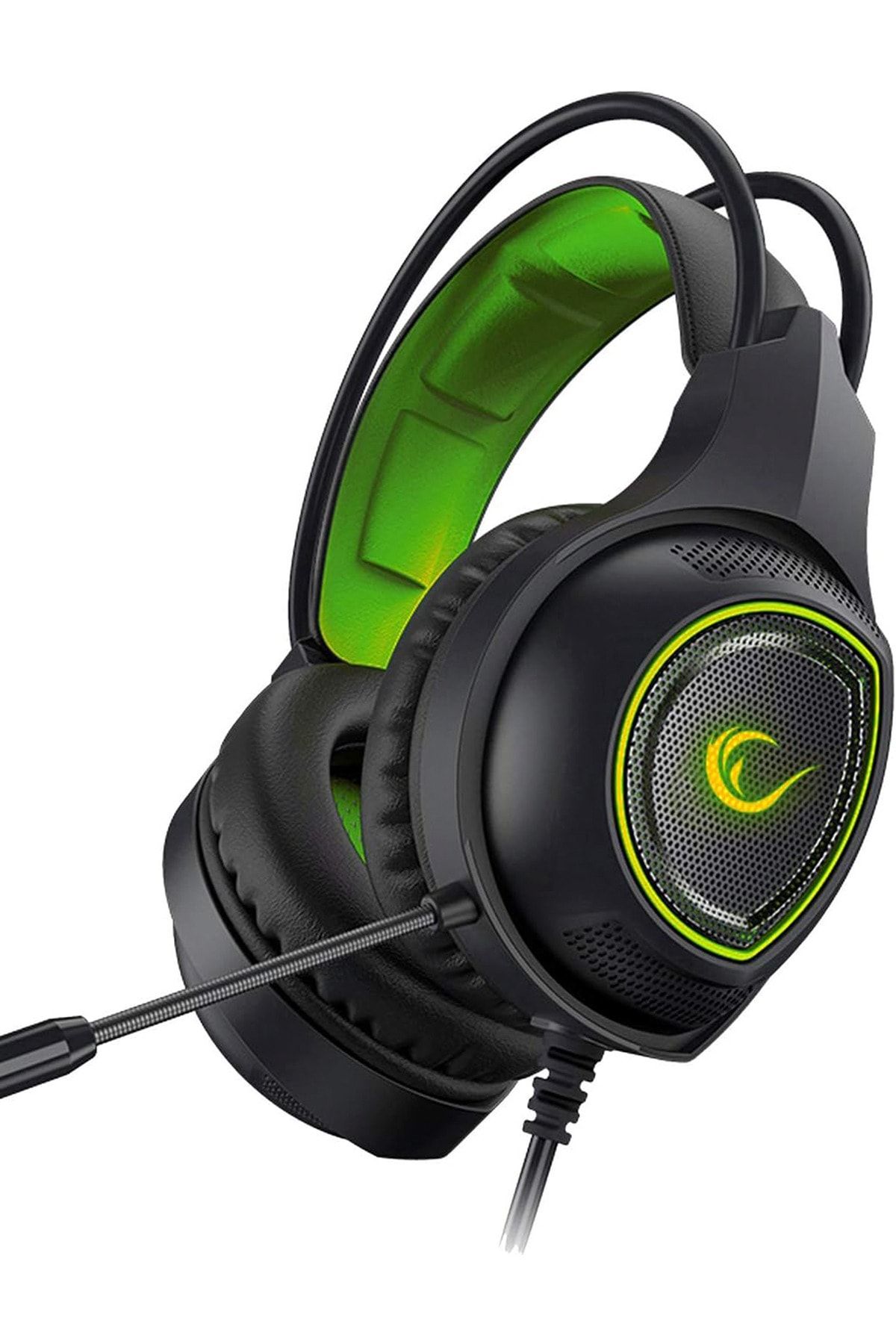 Rampage Rm-k23 Mıssıon Yeşil Gaming Kulaklık Oyuncu Kulaklığı Mikrofonlu Kulaklık 3,5 Jack Ledli