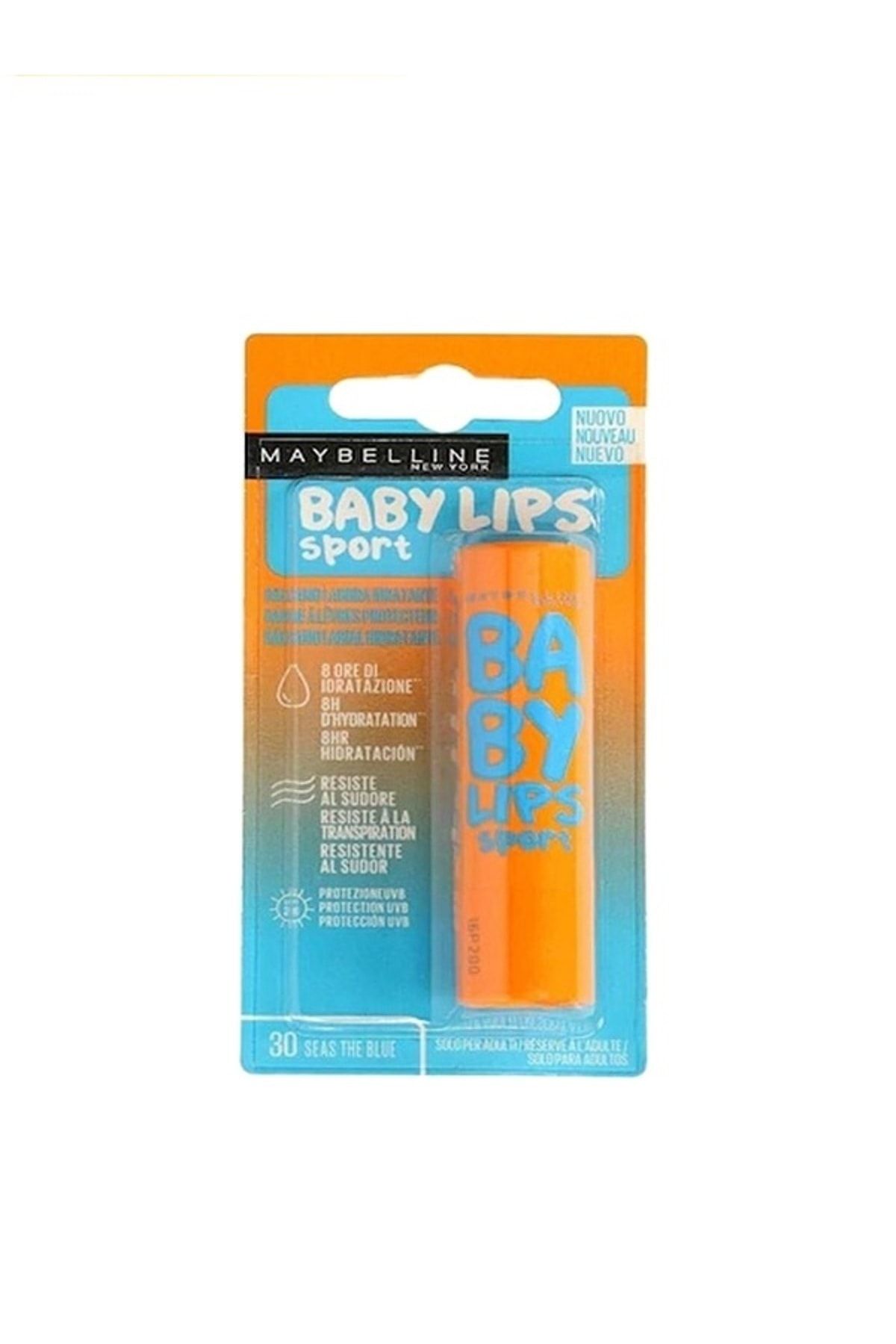 DipFiyatBurada New York Dudak Balım Baby Lips Sport Spf 20 30 Blue Dudak Bakımı