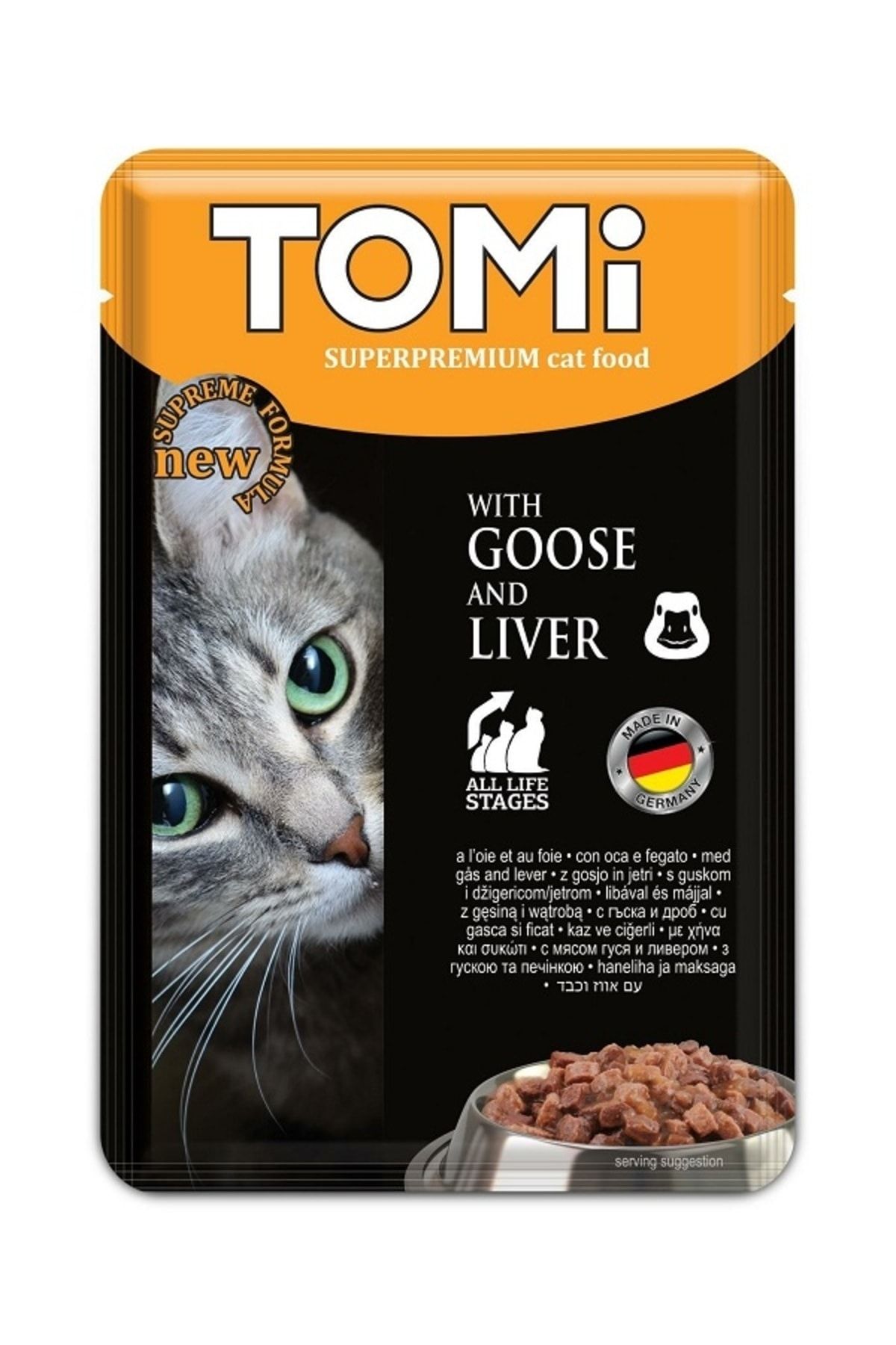 Tomi Premium Pouch Kazlı ve Ciğerli Yetişkin Kedi Konservesi 100 gr