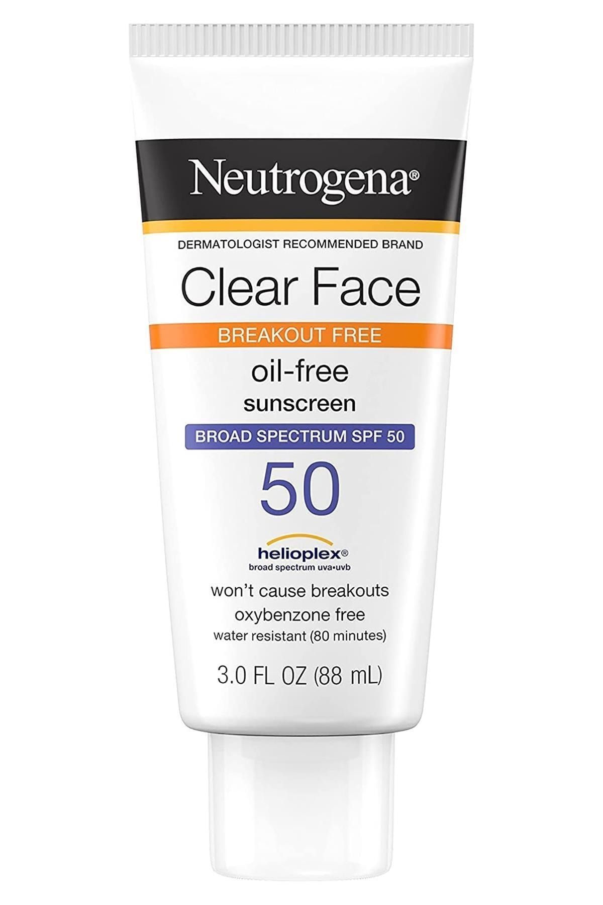 Neutrogena Clear Face SPF50 Yüz İçin Yağsız Güneş Kremi 88ML