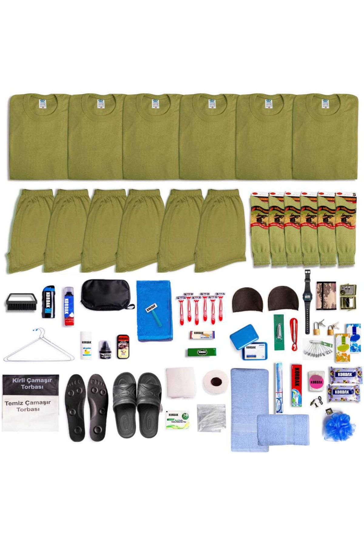 Asker Kolisi 6'lı Her Şey Dahil Asker Seti - Bedelli Askerlik Malzemeleri - Bedelli Asker Paketi